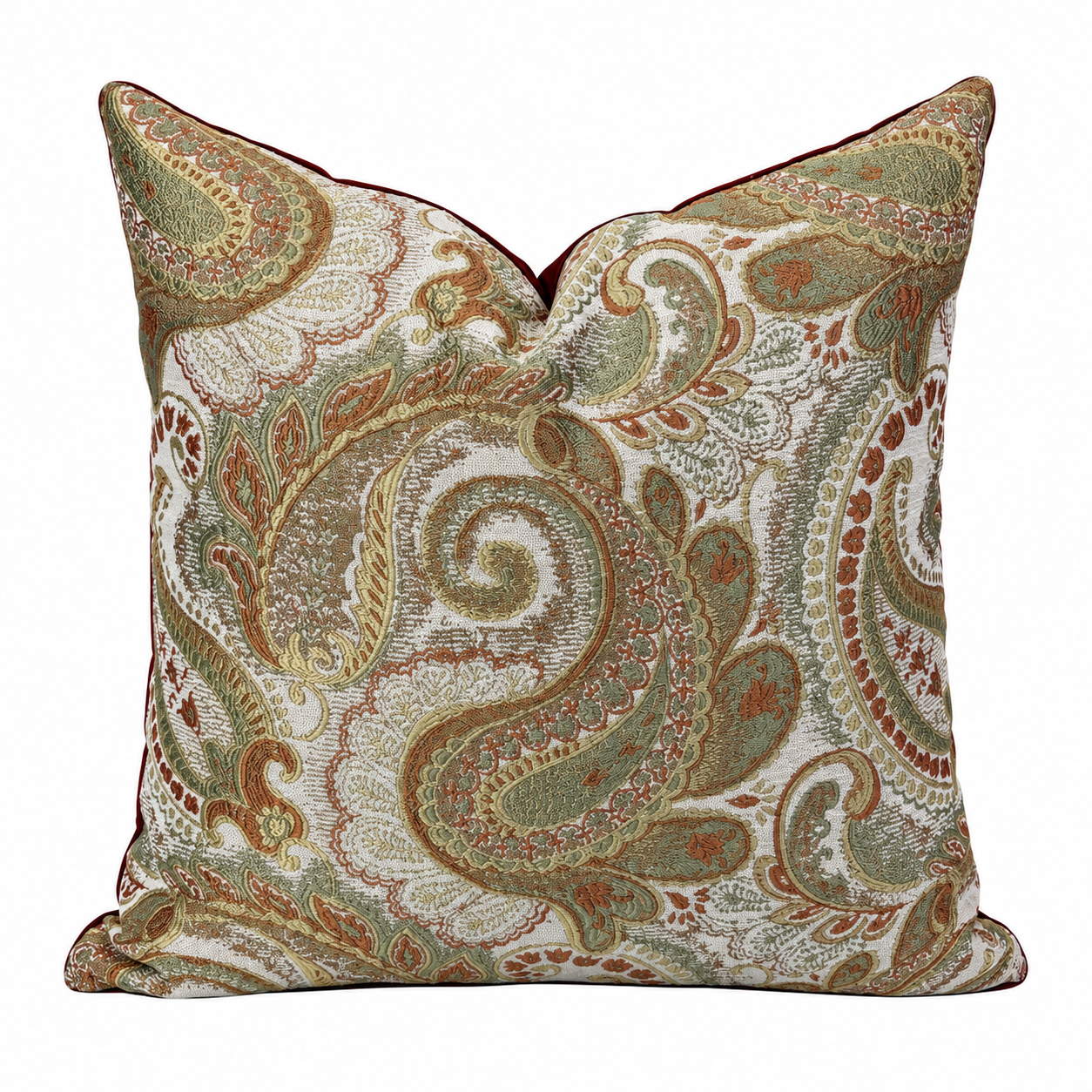 Paisley Aura Kırlent Kılıfı Bej