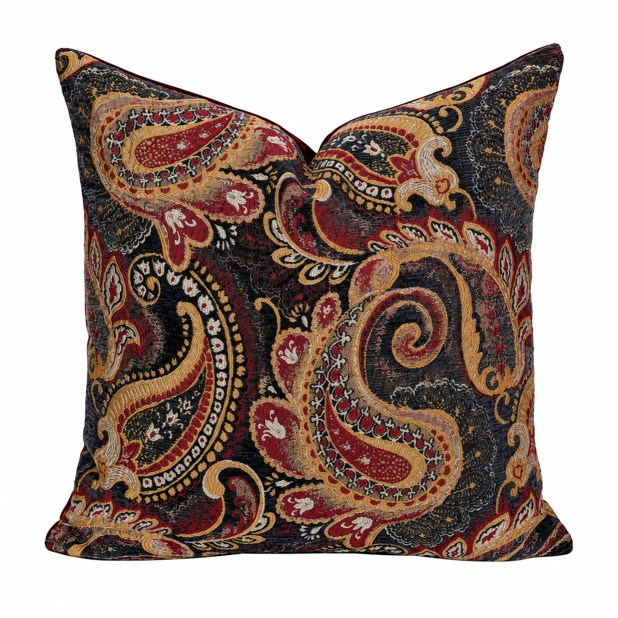Paisley Aura Kırlent Kılıfı Lacivert