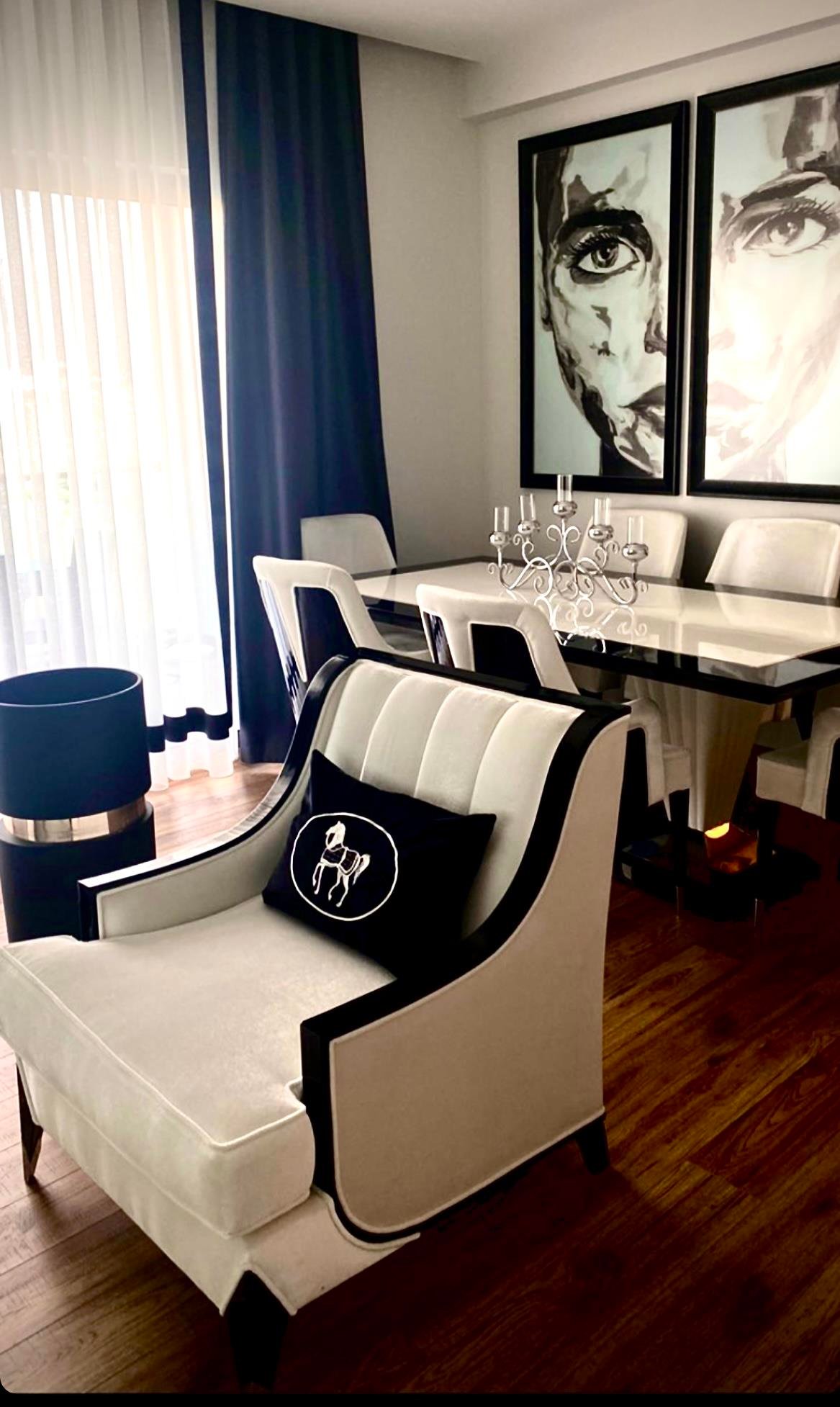 Refcrea Nakışlı Kırlent Atlı Fendi Model 35*50