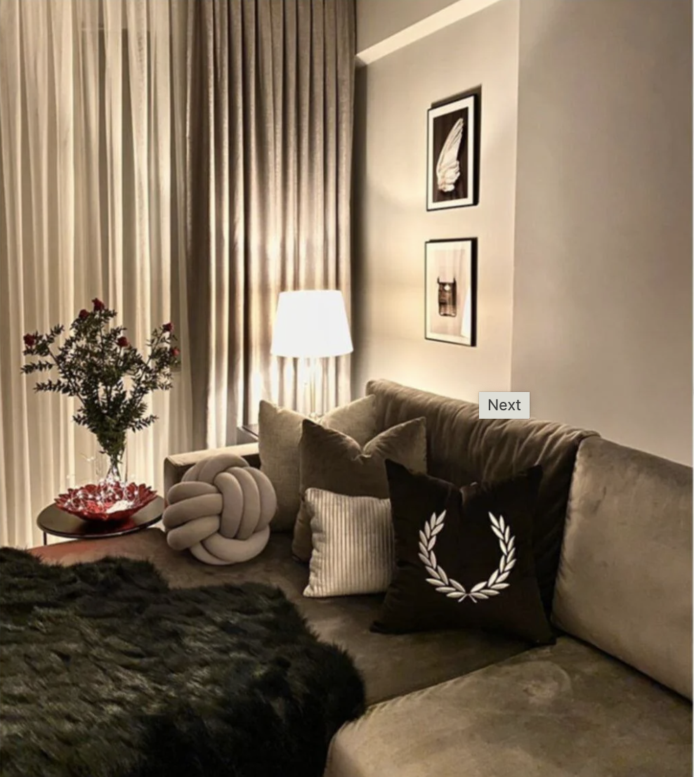 Refcrea Nakışlı Kırlent Kılıfı Başak Modeli     