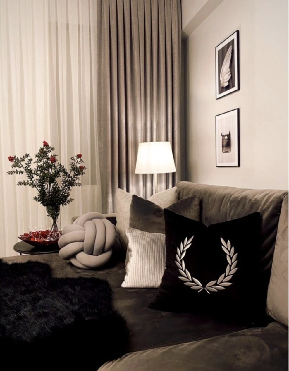Refcrea Nakışlı Kırlent Kılıfı Başak Modeli     