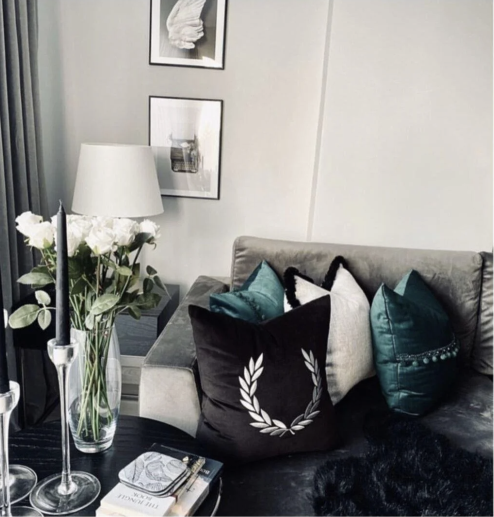 Refcrea Nakışlı Kırlent Kılıfı Başak Modeli     