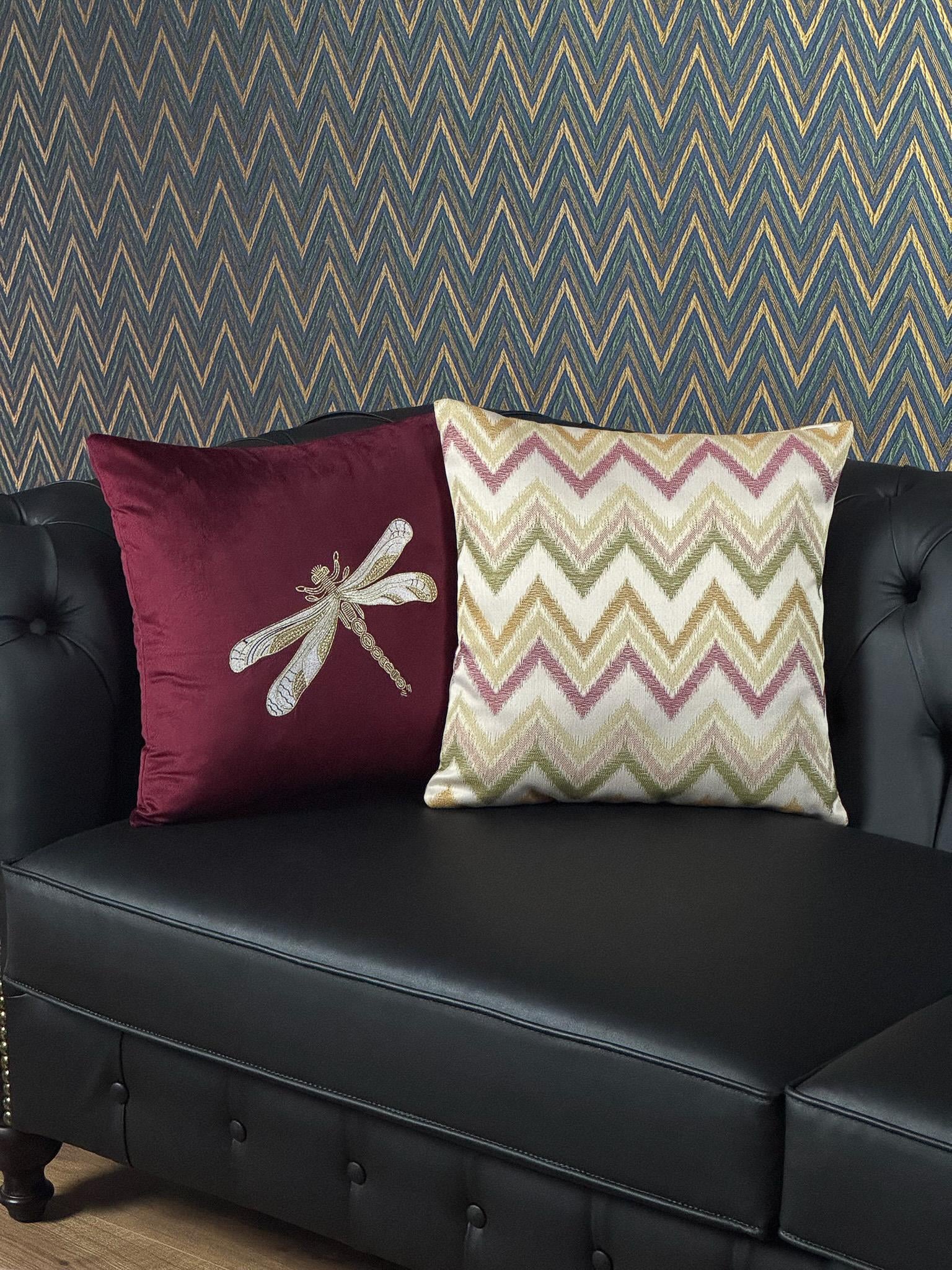 Zenith Zigzag Desenli Kırlent Kılıfı