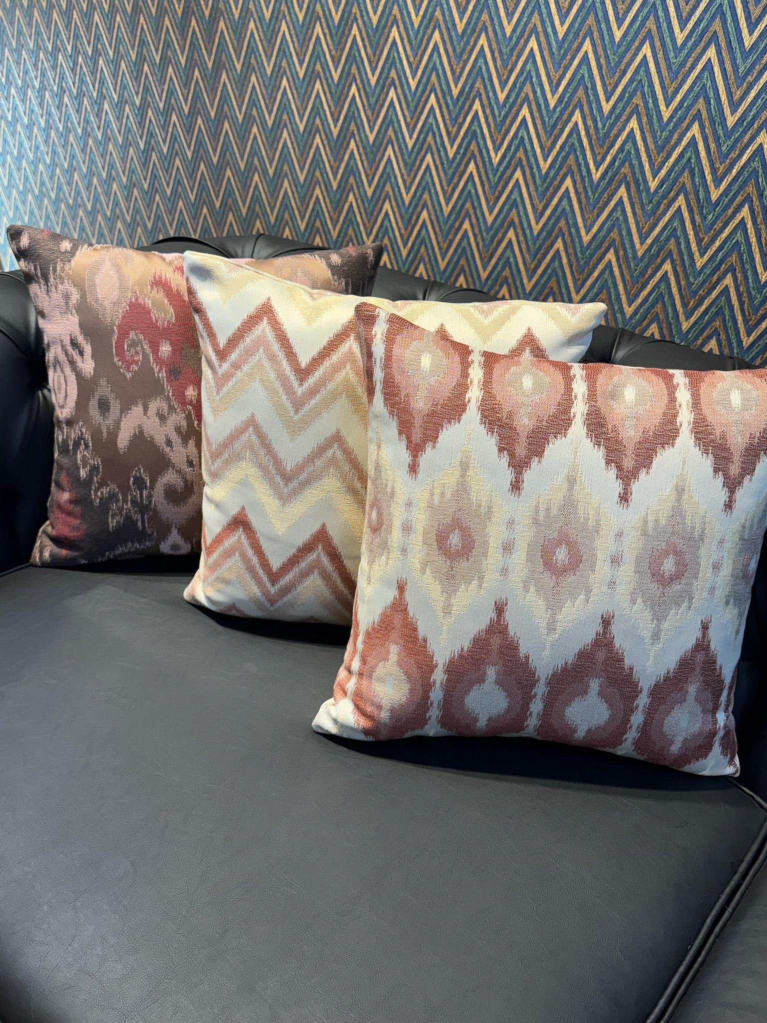 Zenith Zigzag Desenli Kırlent Kılıfı