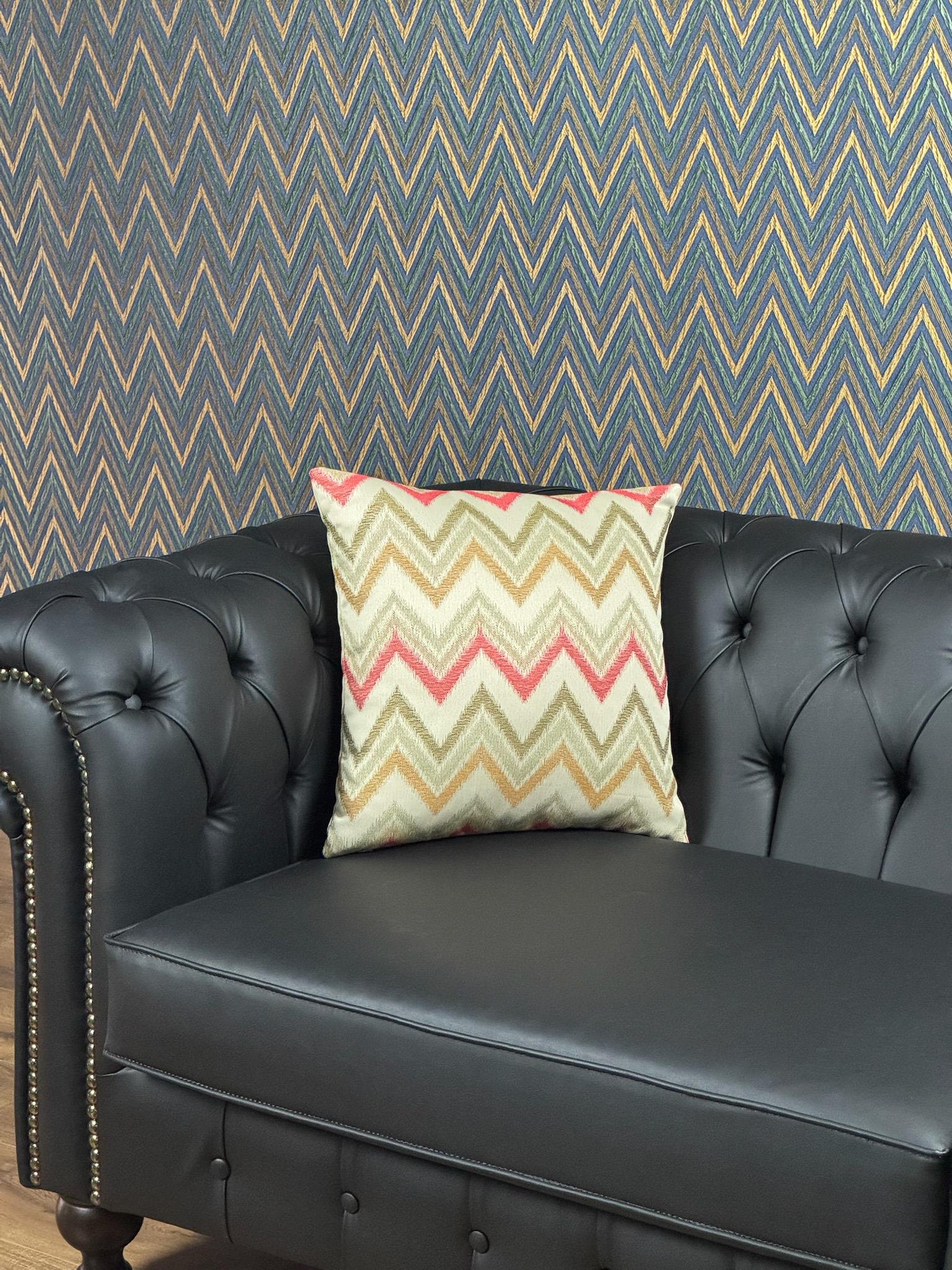 Zenith Zigzag Desenli Kırlent Kılıfı
