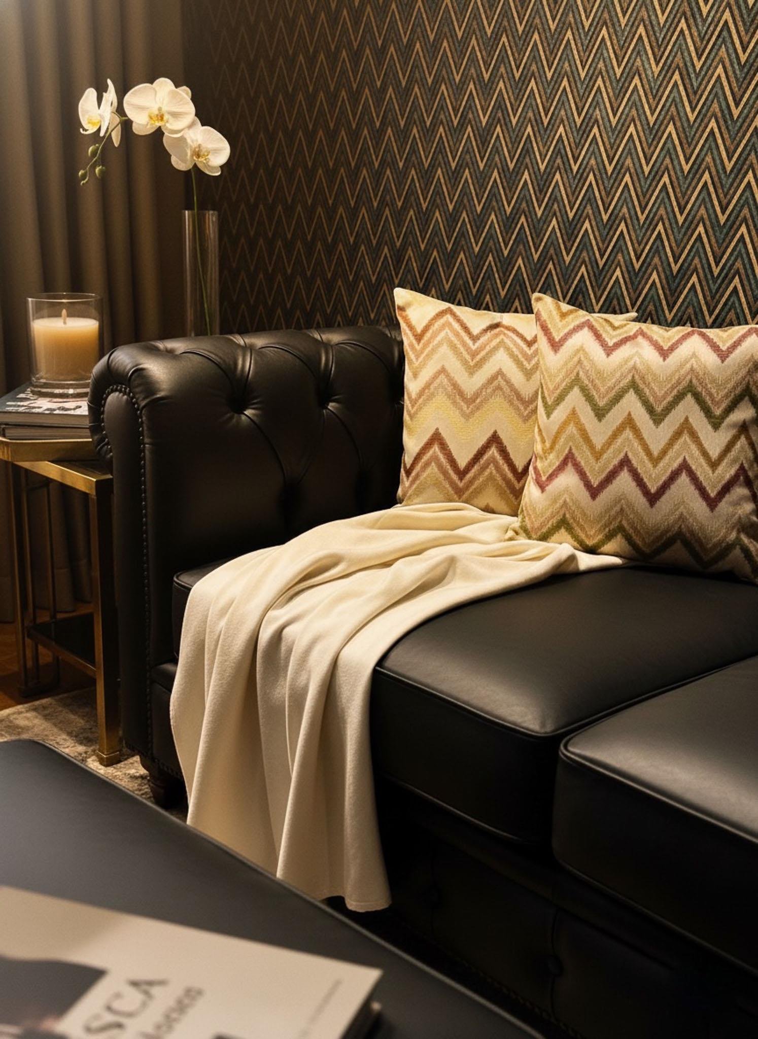 Zenith Zigzag Desenli Kırlent Kılıfı