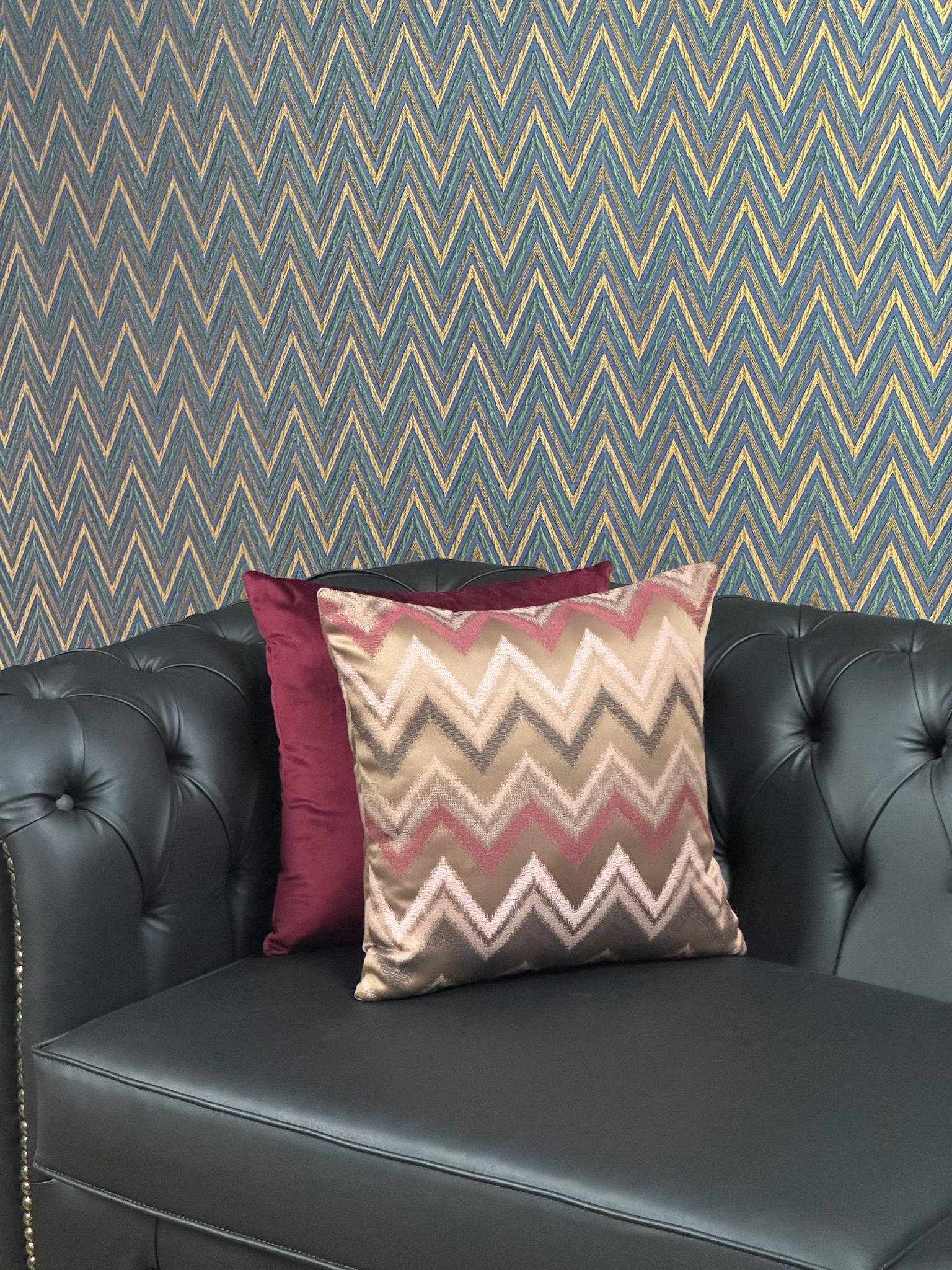 Zenith Zigzag Desenli Kırlent Kılıfı