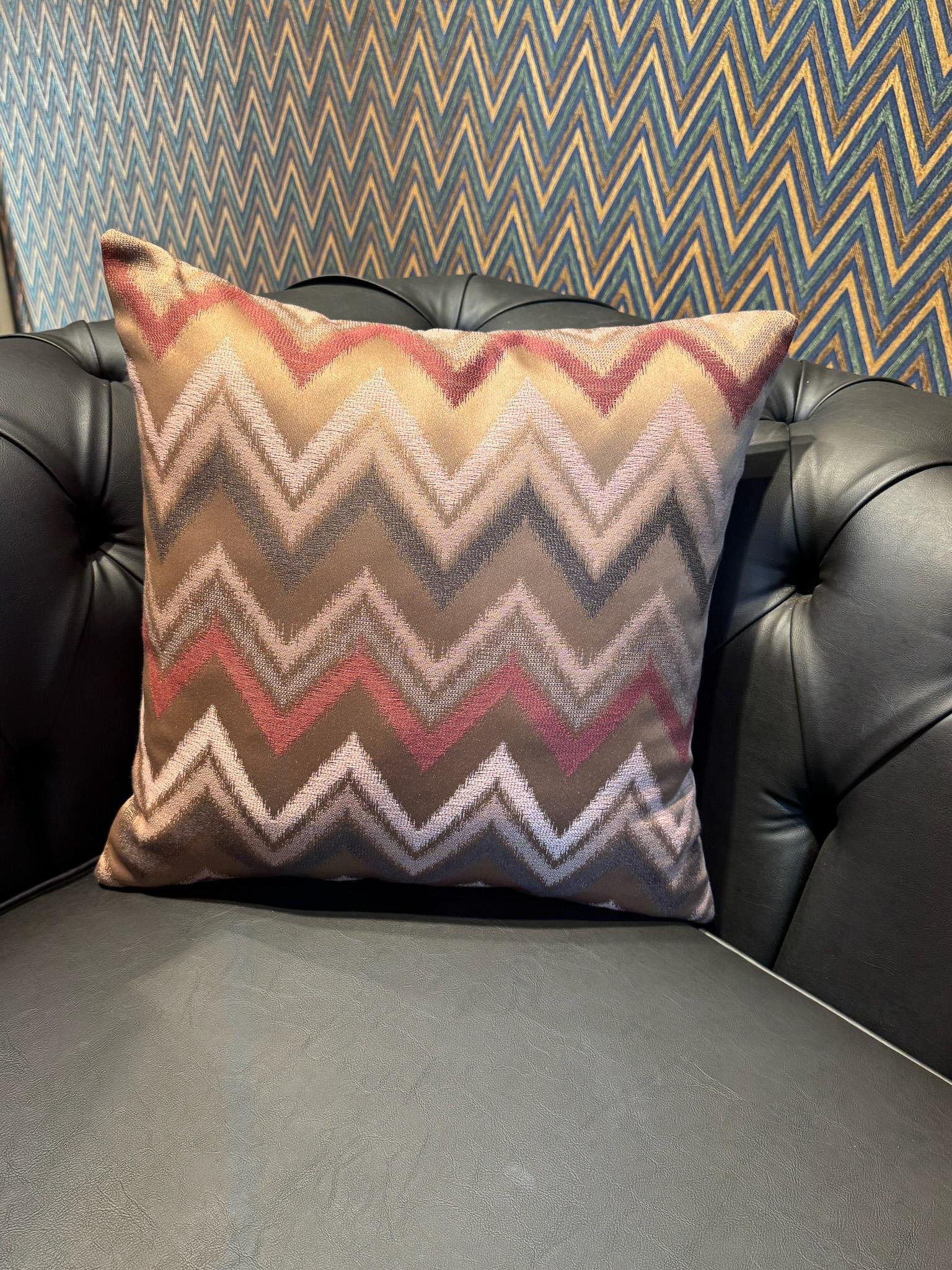 Zenith Zigzag Desenli Kırlent Kılıfı