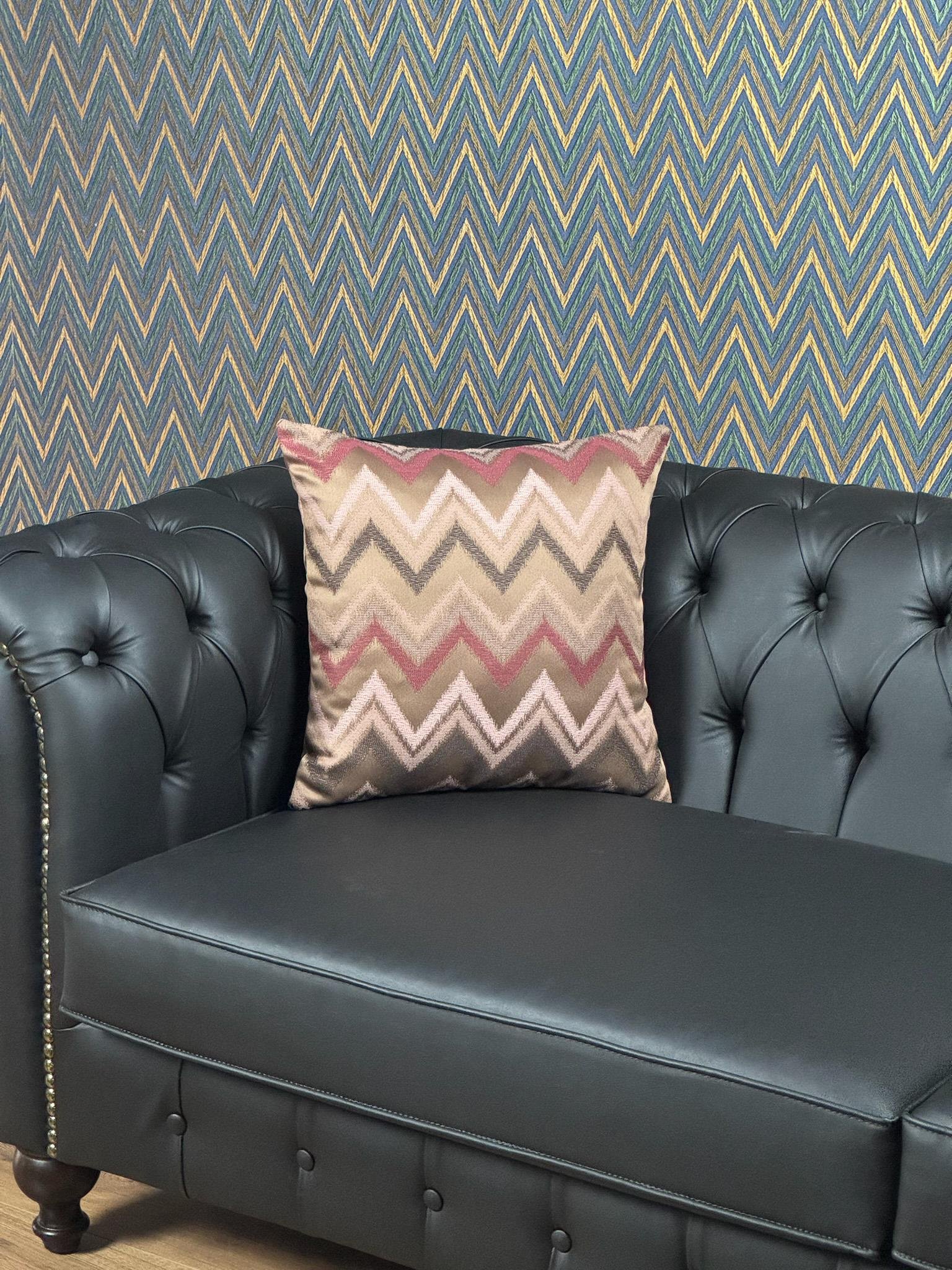 Zenith Zigzag Desenli Kırlent Kılıfı