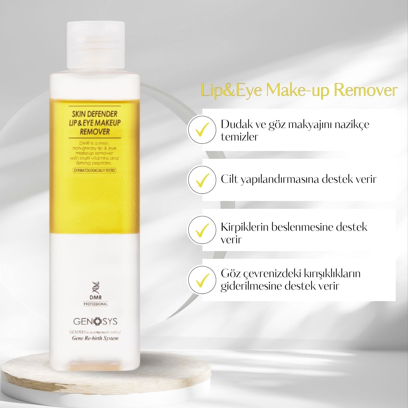 GENOSYS Skin Defender Lip & Eye Make Up Remover 200ml