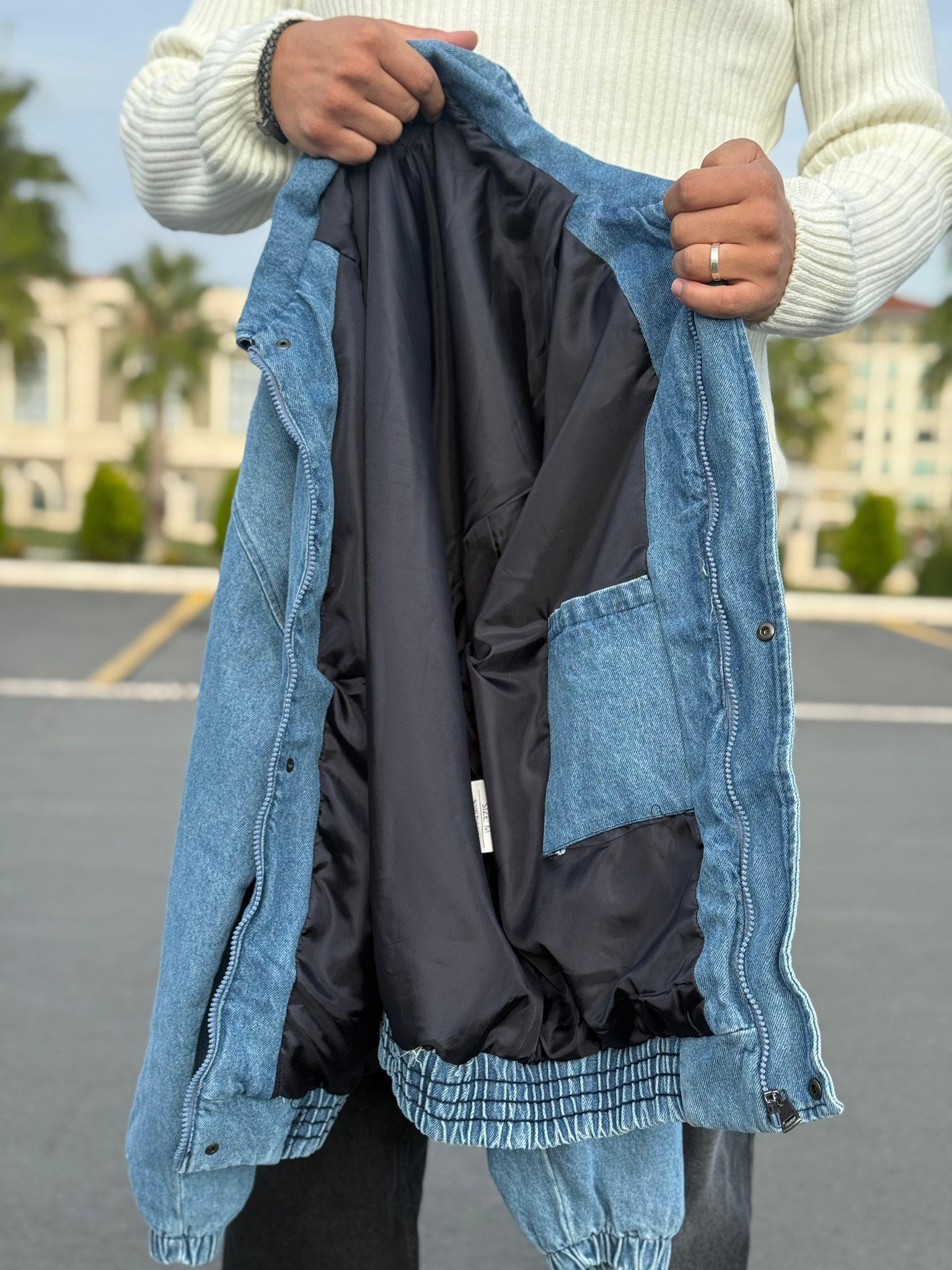 Oversize Denim Ceket Mavi