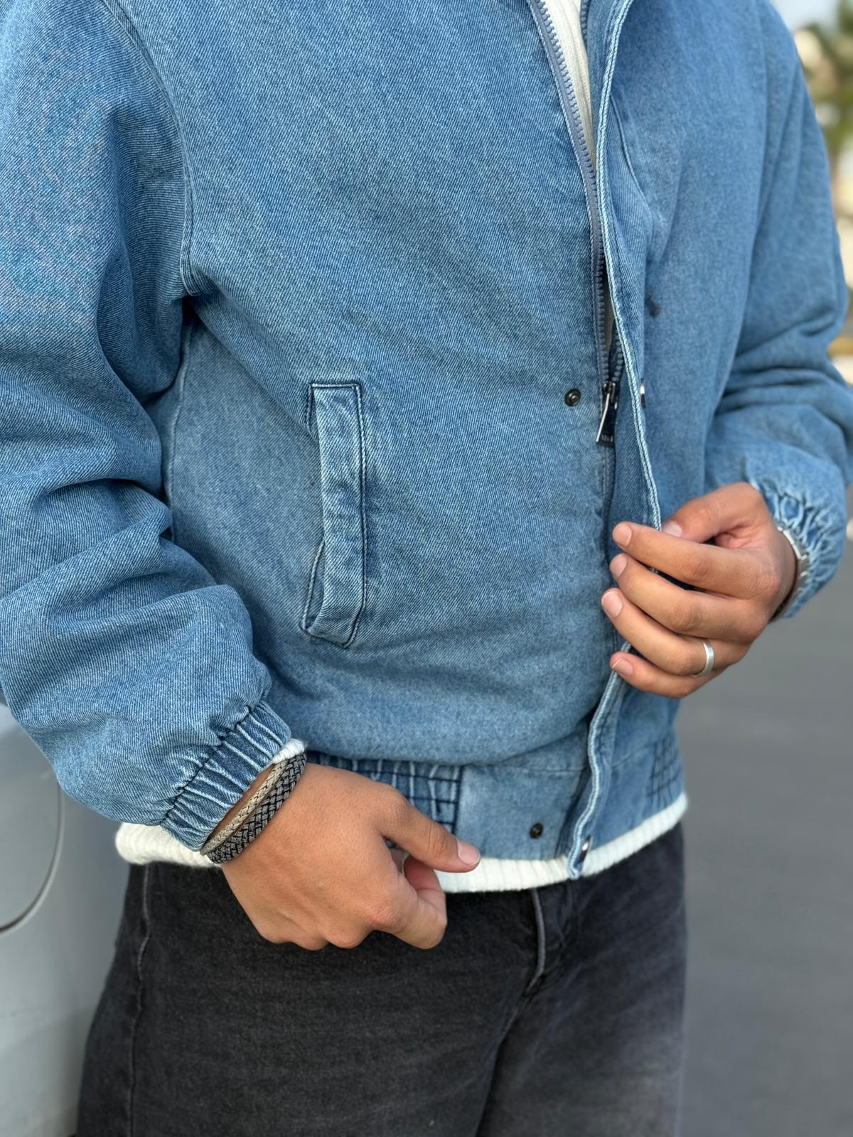 Oversize Denim Ceket Mavi