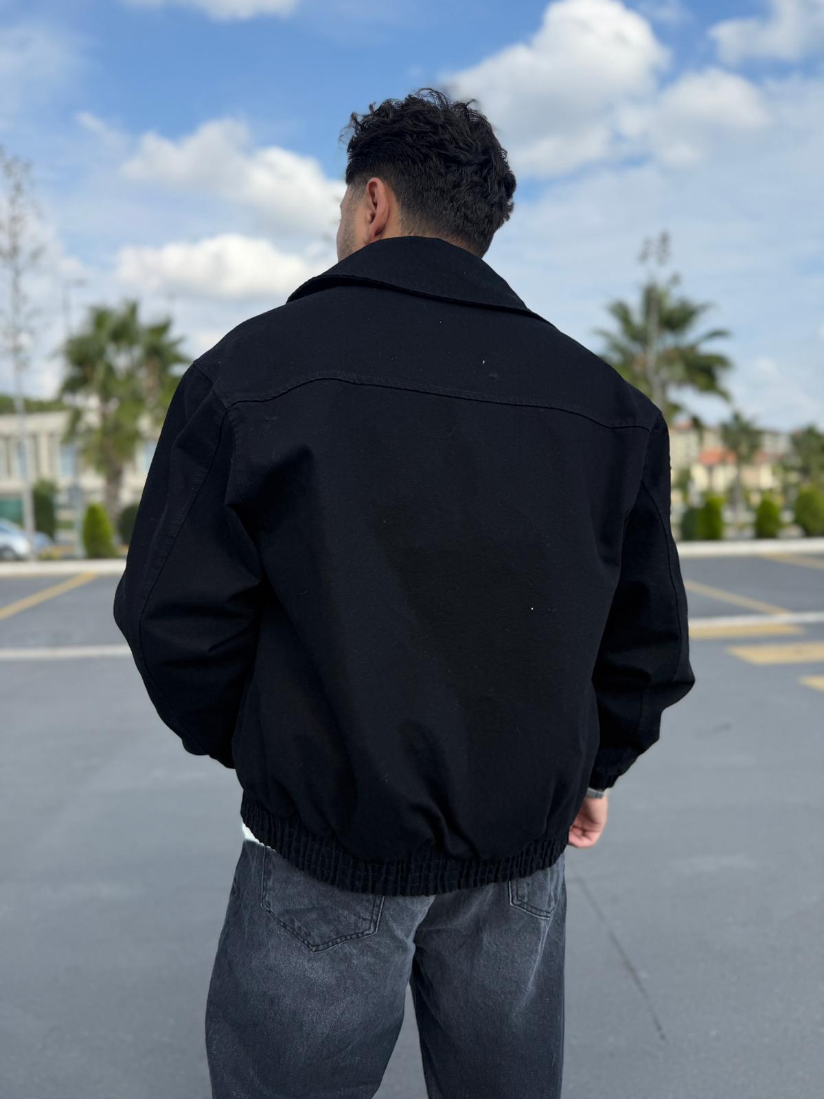 Oversize Denim Ceket Siyah
