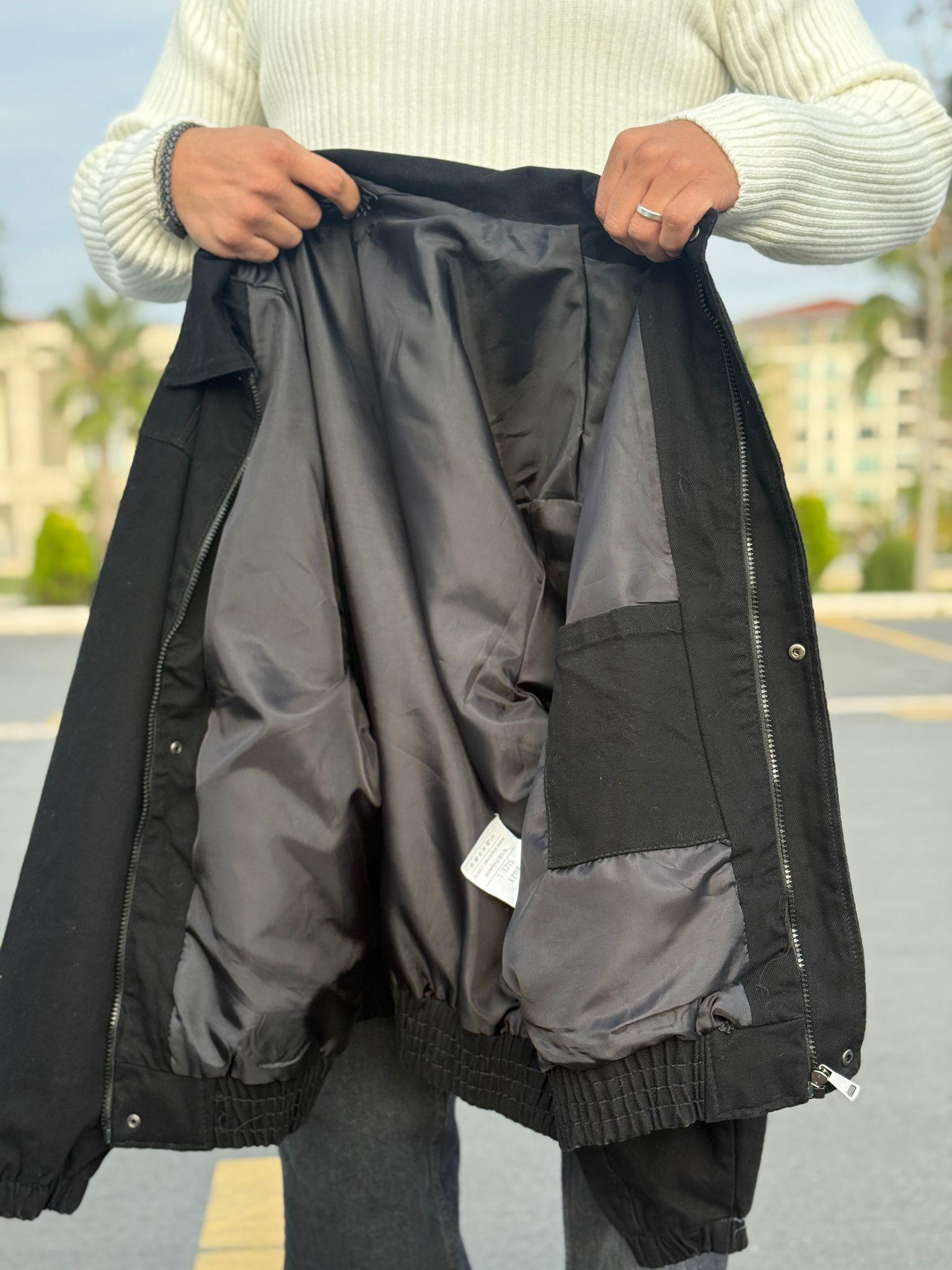 Oversize Denim Ceket Siyah