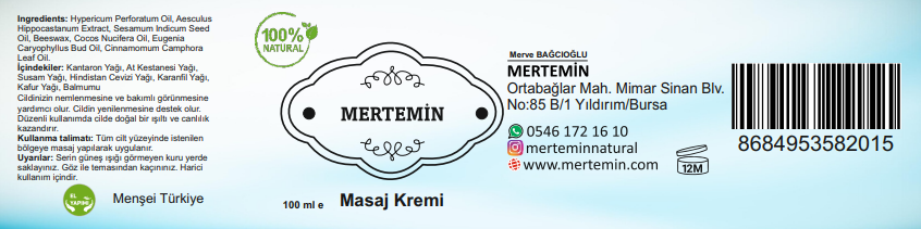 Masaj Kremi 100 ml