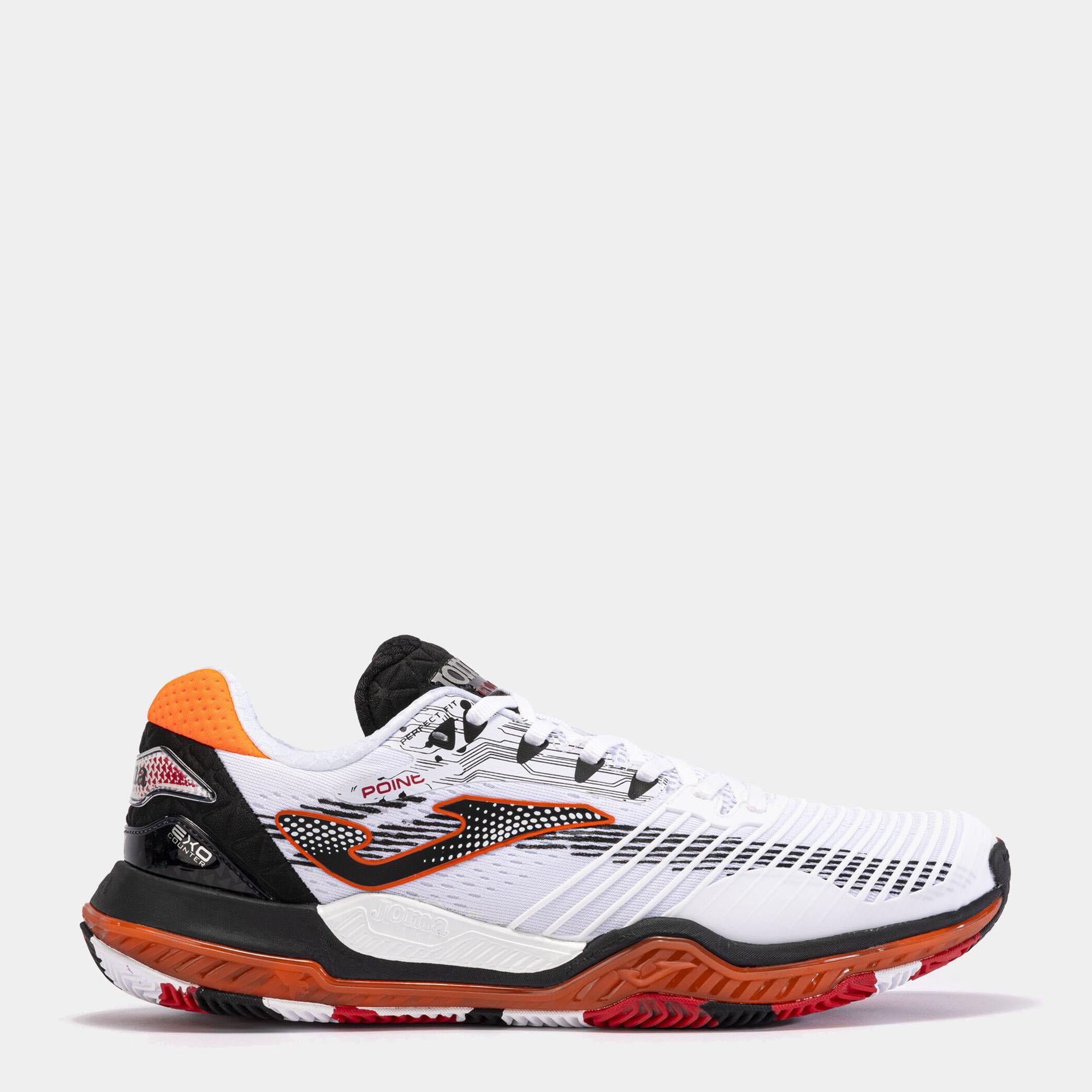 Joma Erkek Tenis Maç Ayakkabı Point Men 2342 White Black Orange