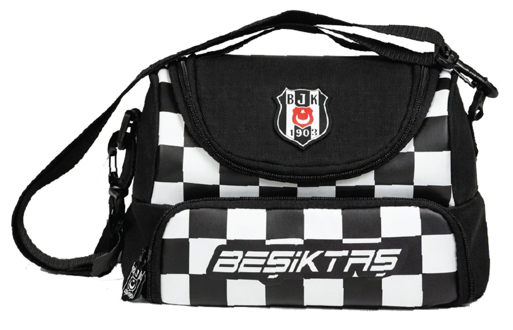 Beşiktaş Lisanslı Erkek Çocuk Beşiktaş Baskılı (Siyah - Beyaz) Okul Beslenme Çantası - 26351