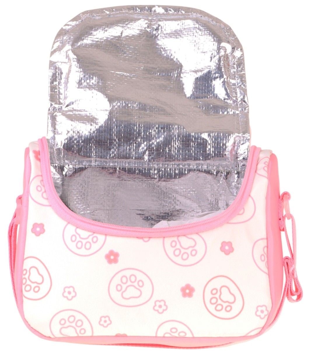 CalaCilo Cat Kız Çocuk Kedi Baskılı Pembe Isı Yalıtımlı Okul Beslenme Çantası - C4039