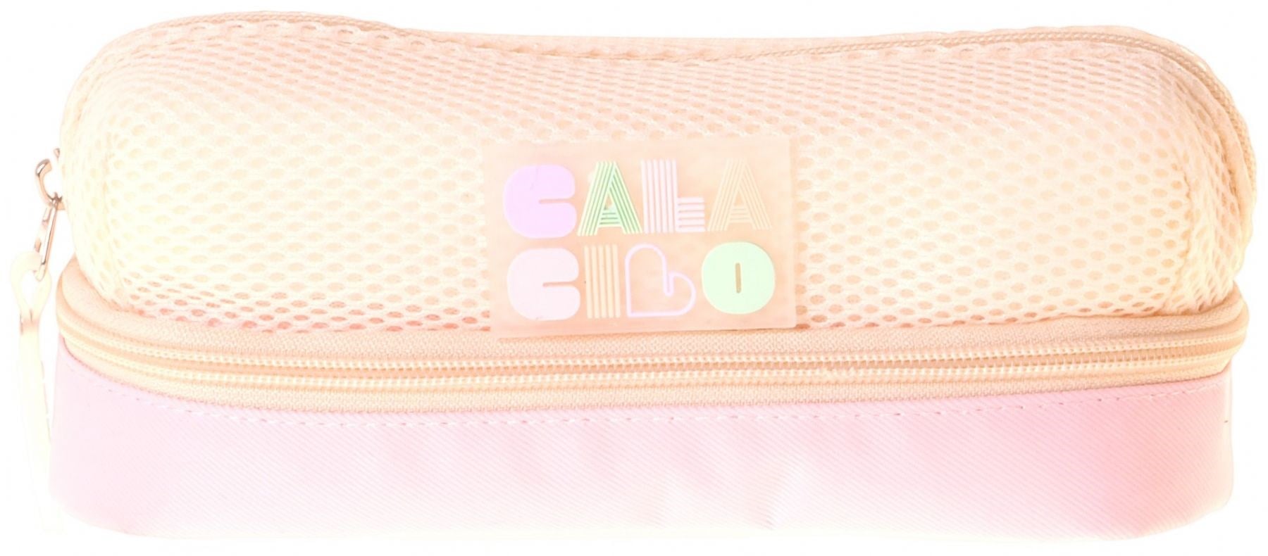 CalaCilo K-Pop Pink Kız Çocuk Pembe Renkli İki Gözlü İlkokul Kalem Çantası (Kalemlik) - C4109