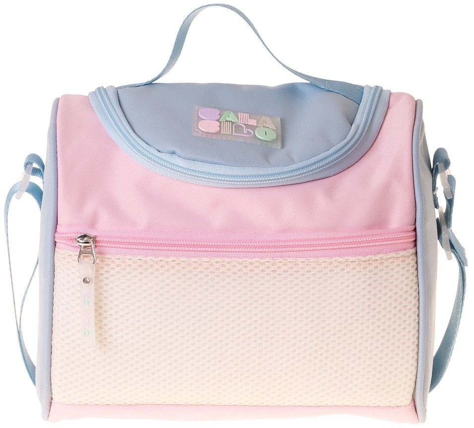 CalaCilo Kız Çocuk Cloudy Pembe Mavi Renkli Isı Yalıtımlı Okul Beslenme Çantası (Pembe - Mavi) - C4087