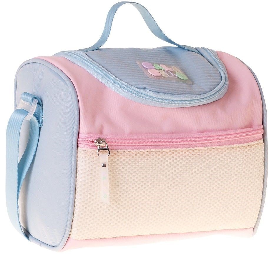 CalaCilo Kız Çocuk Cloudy Pembe Mavi Renkli Isı Yalıtımlı Okul Beslenme Çantası (Pembe - Mavi) - C4087