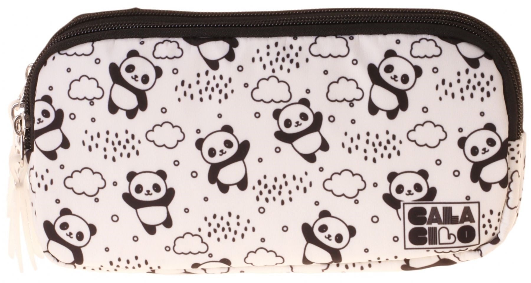 CalaCilo Kız Çocuk İlkokul Kalem Çantası - Panda Baskılı Siyah Renk (Sweet) - C4061