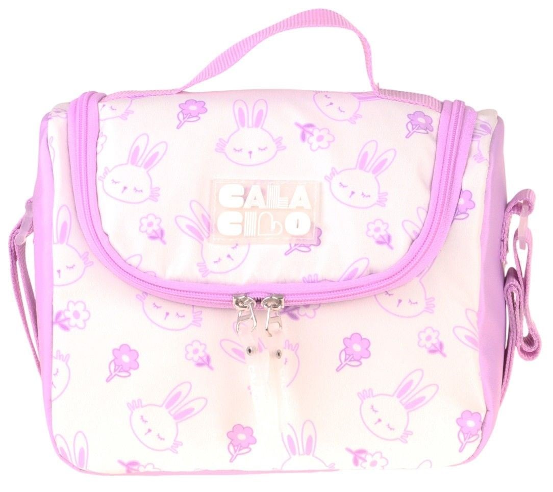 CalaCilo Rabbit Kız Çocuk Tavşan Baskılı Lila Isı Yalıtımlı Okul Beslenme Çantası - C4042