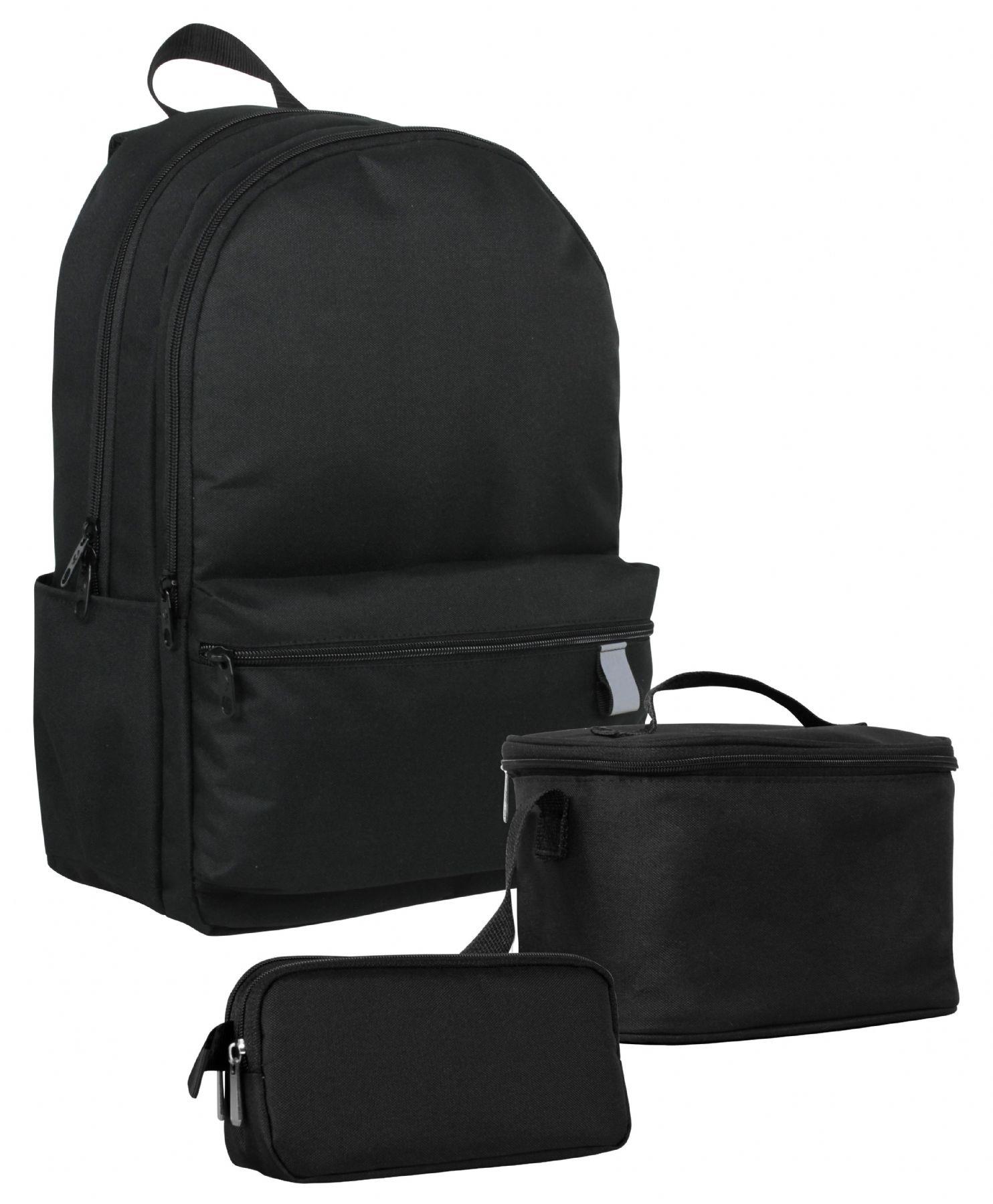 Cennec Siyah Renk Erkek Çocuklar İçin Üçlü İlkokul Okul Çanta Seti - SETUMT5120A