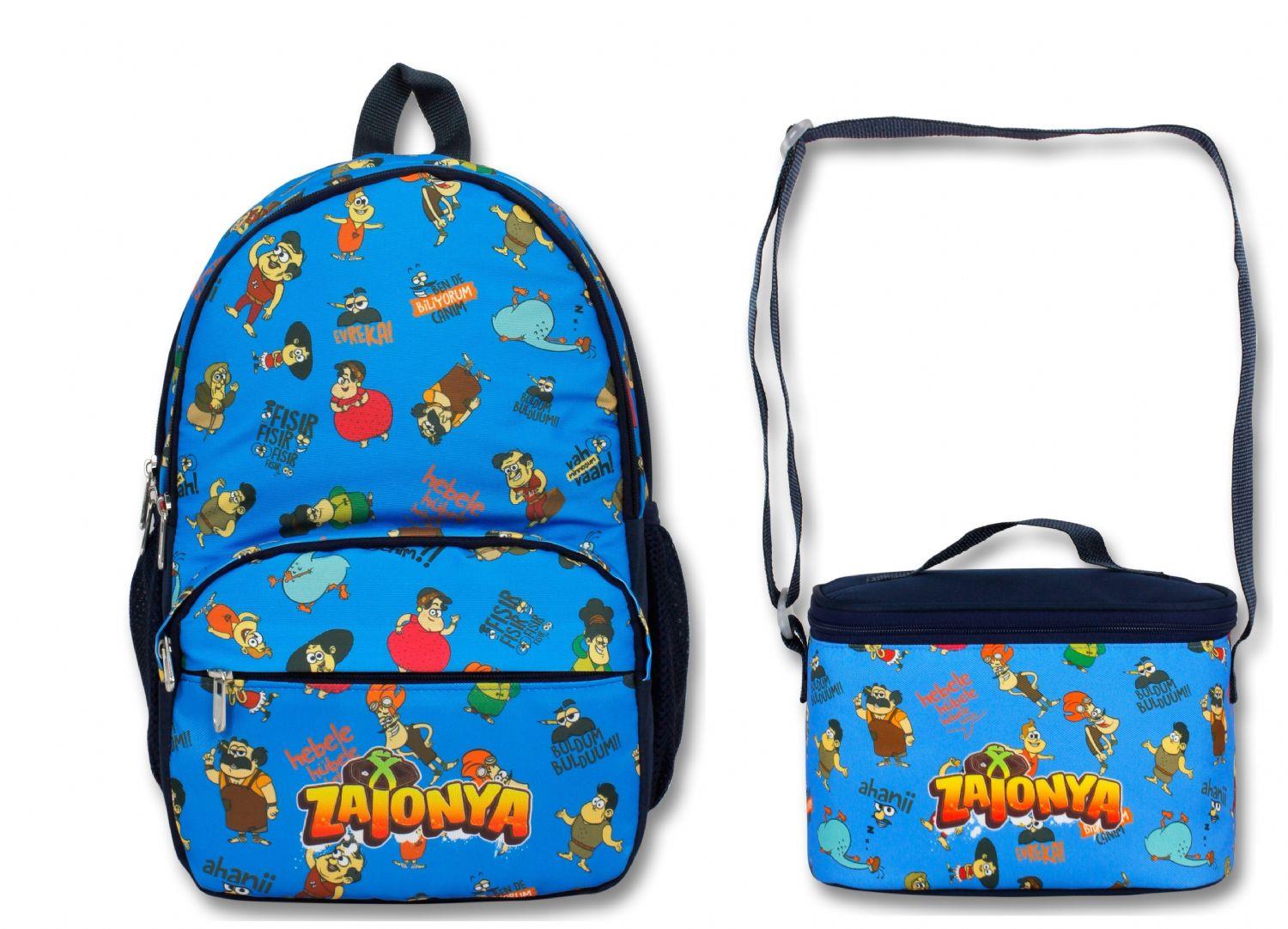 Cennec Zatonya Baskılı İlkokul Çanta ve Beslenme Seti - Erkek Çocuk