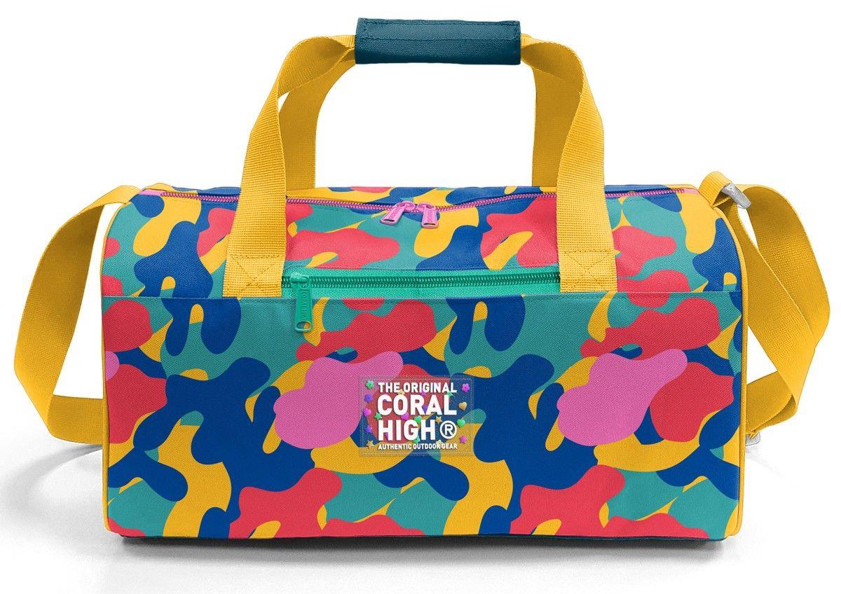 Coral High 27549 Unisex Spor ve Seyahat Çantası - Renkli Kamuflaj Desenli