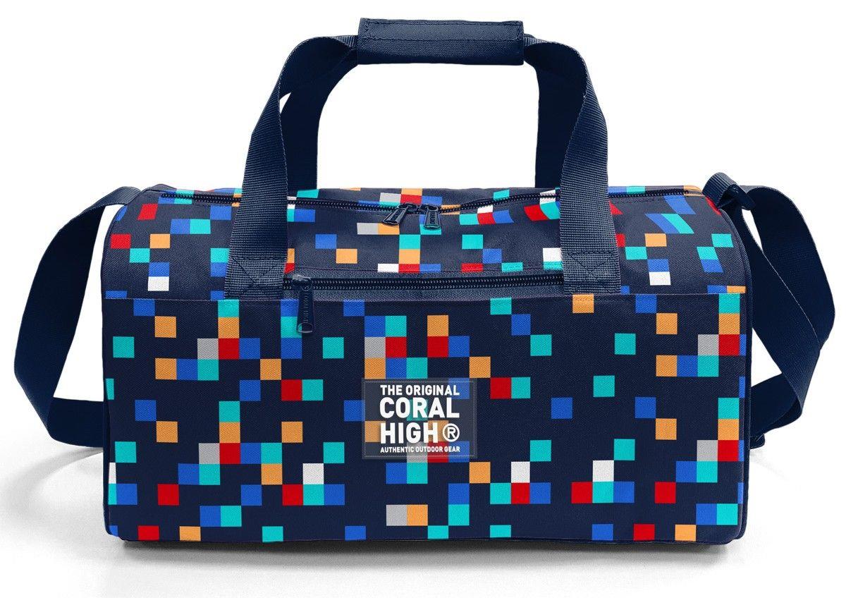 Coral High 27550 Erkek Çocuk Spor ve Seyahat Çantası - Lacivert Çok Renli Geometrik Desenler