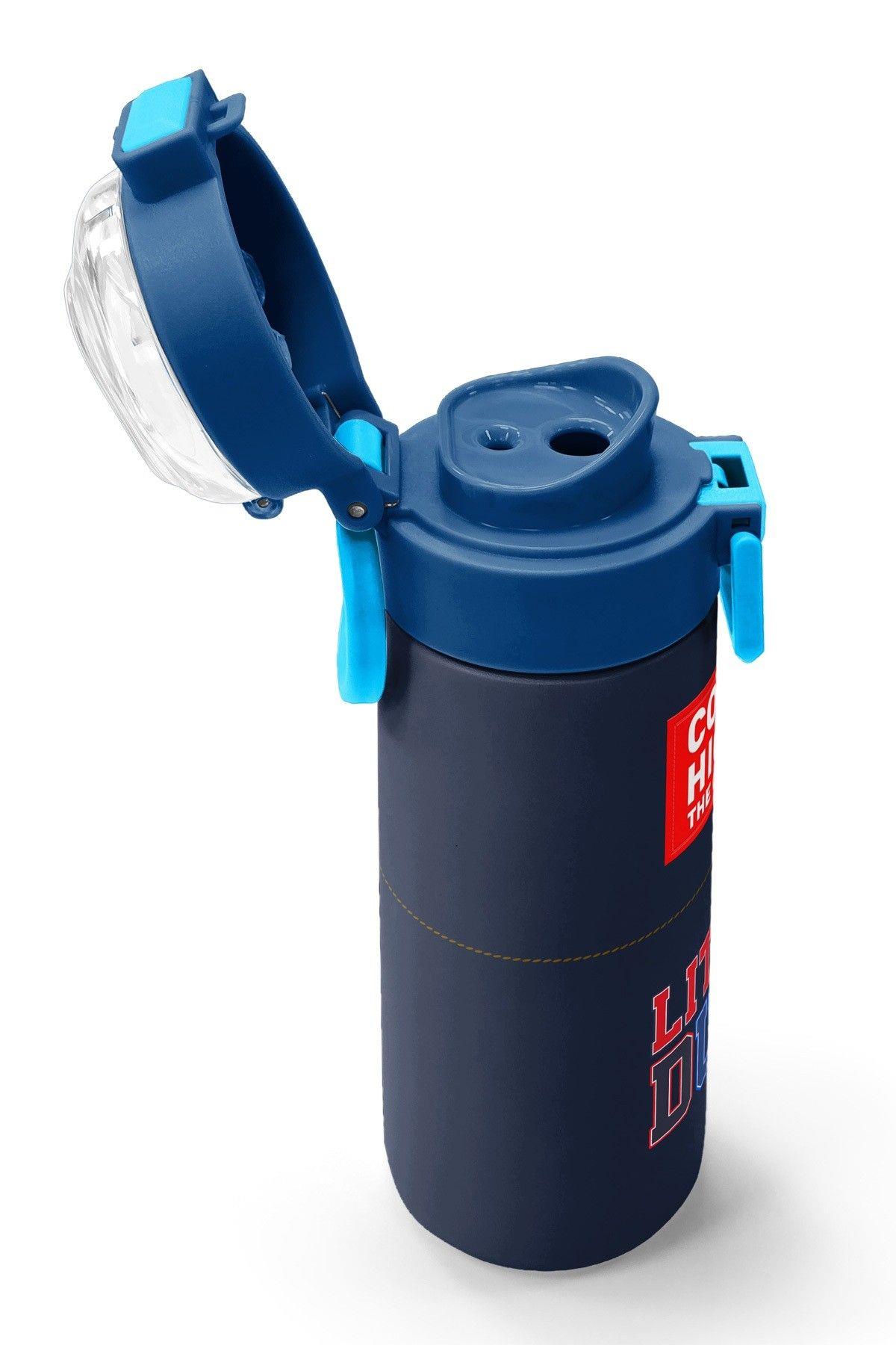Coral High 500 ml Erkek Çocuk Lacivert Kırmızı Little Dude Baskılı Çelik Termos Matara - Okul Suluğu