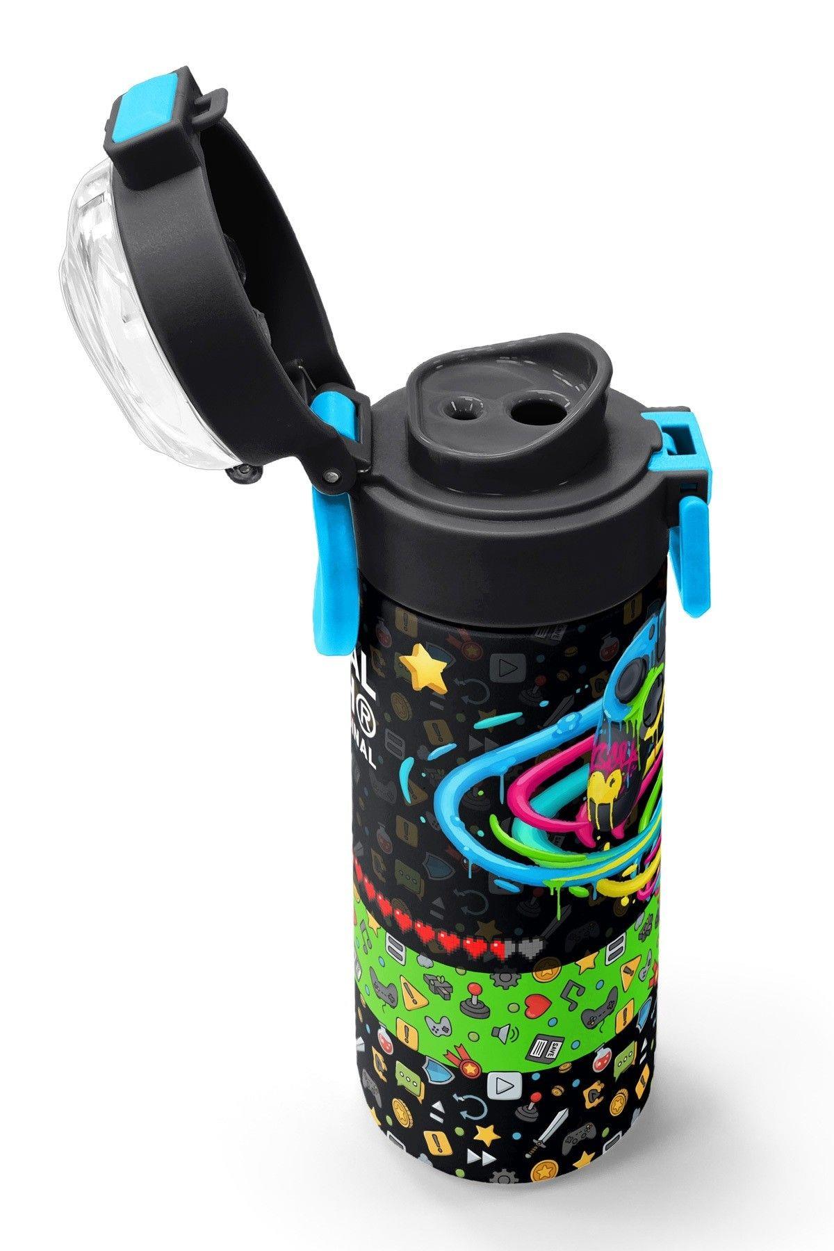 Coral High 500 ml Erkek Çocuk Oyun Baskılı Çelik Termos Matara - Okul Suluğu