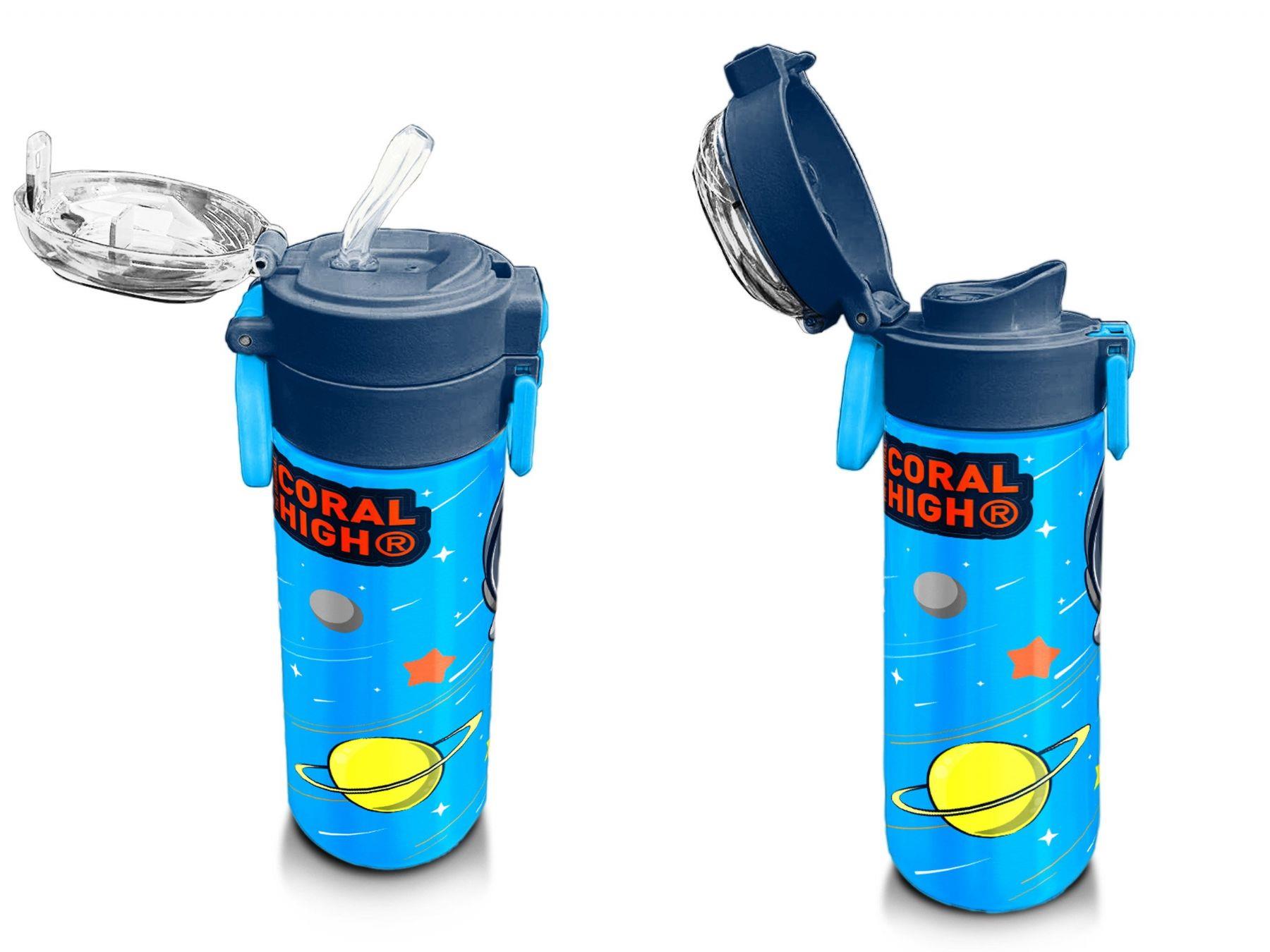 Coral High 500 ml Lacivert Mavi Astronot Desenli - Erkek Çocuk Paslanmaz Çelik Okul Termosu/Suluk/Matara 31804