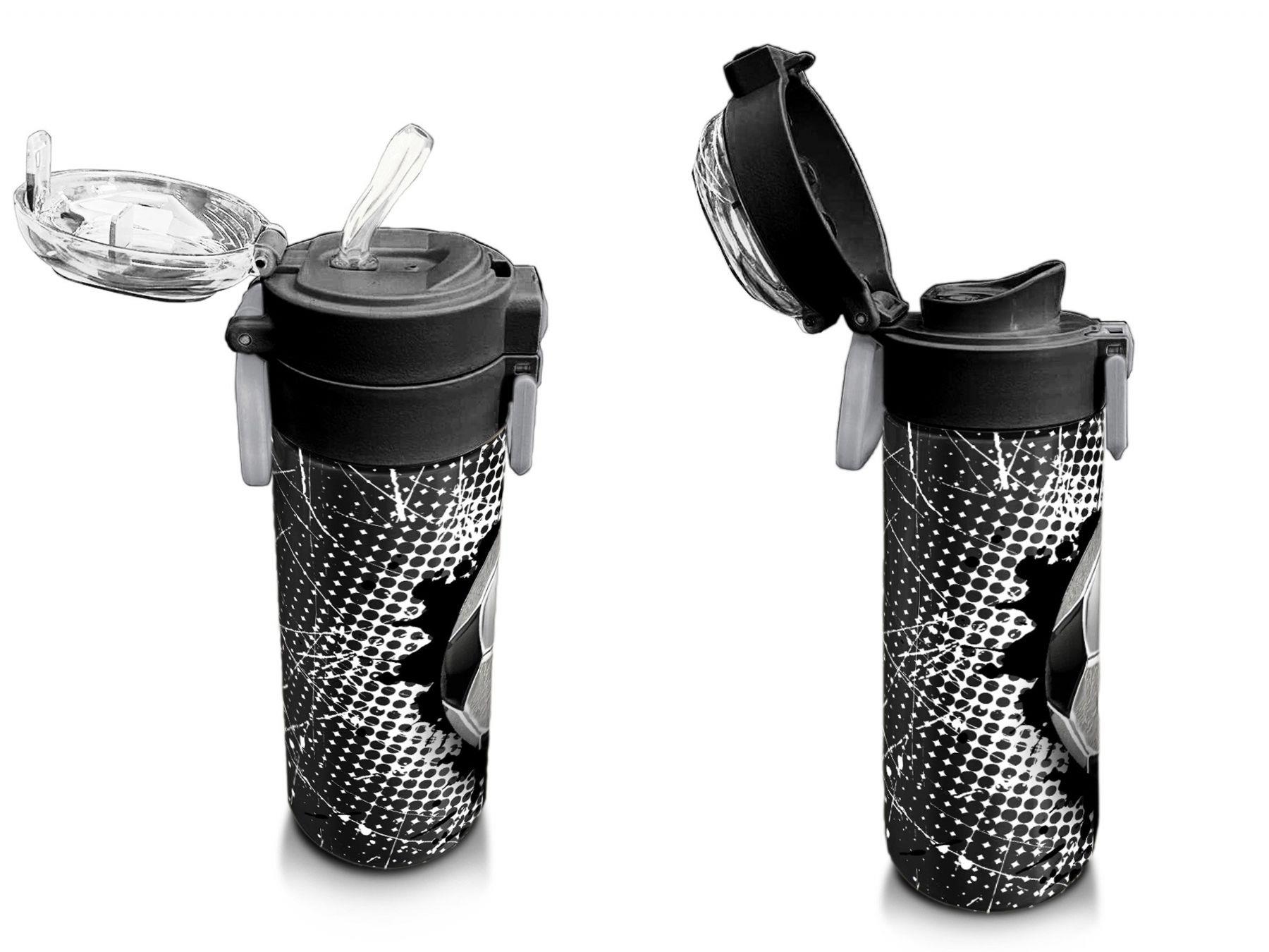 Coral High 500 ml Pipetli ve Direkt İçim Çelik Termos/Matara - Erkek Çocuk -  Futbol Desenli 31816
