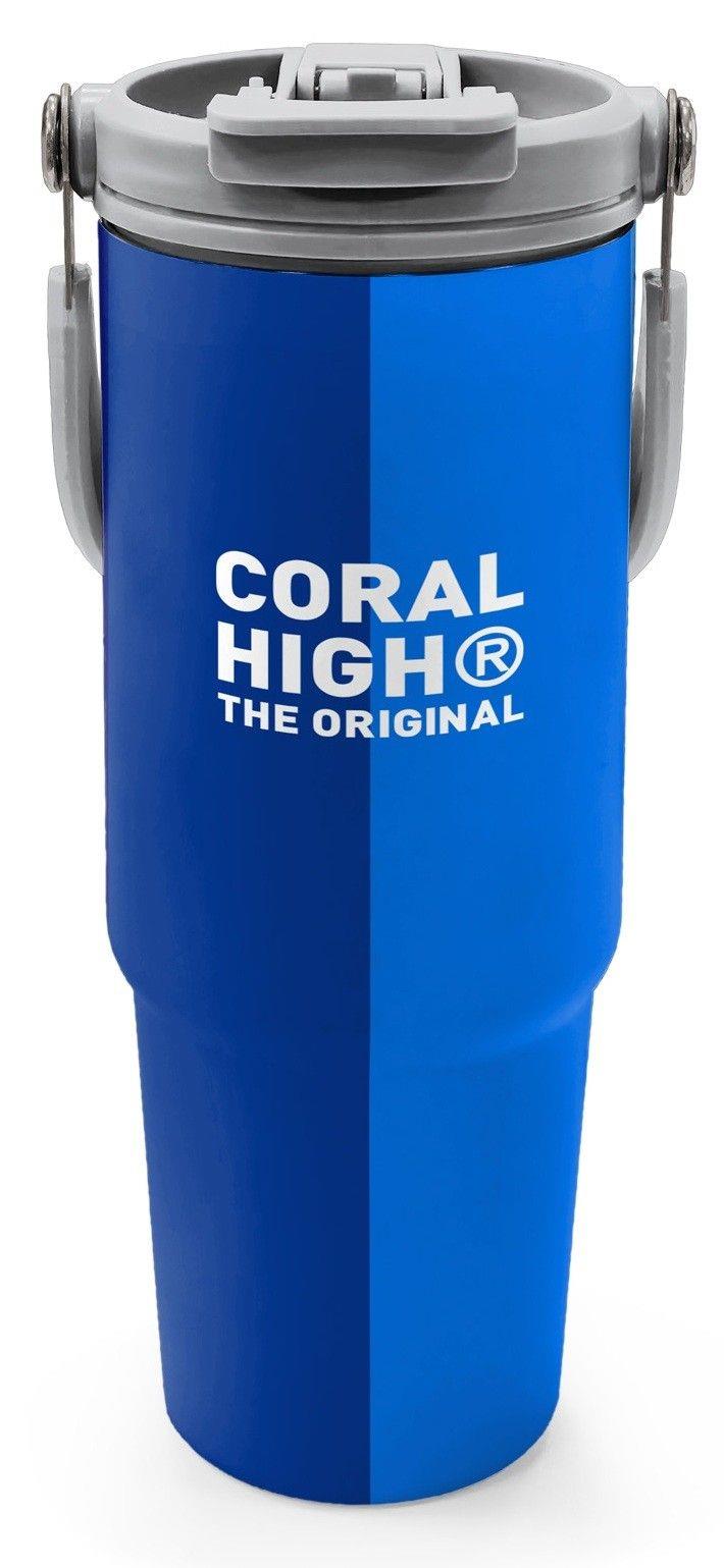 Coral High 900 ml Erkek Çocuk Lacivert Mavi Renk Geçişli Çizgili Çelik Termos /Matara - 38748
