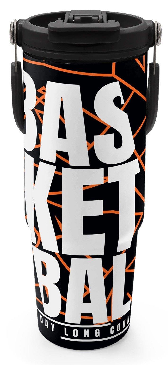 Coral High 900 ml Erkek Çocuk Siyah Basketbol Baskılı Çelik Termos /Matara - 38743