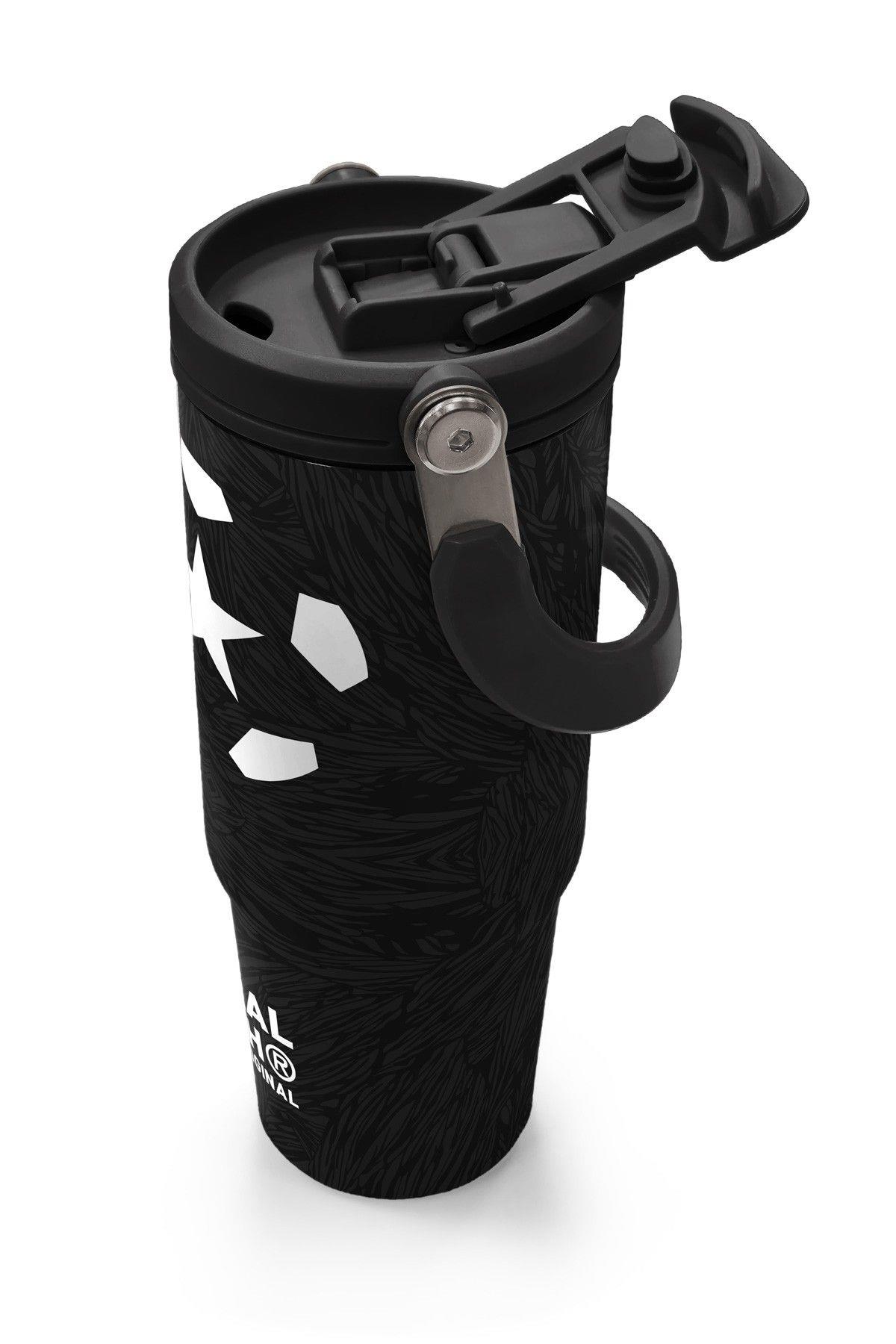 Coral High 900 ml Erkek Çocuk Siyah Beyaz Futbol Baskılı Çelik Termos /Matara - 38722