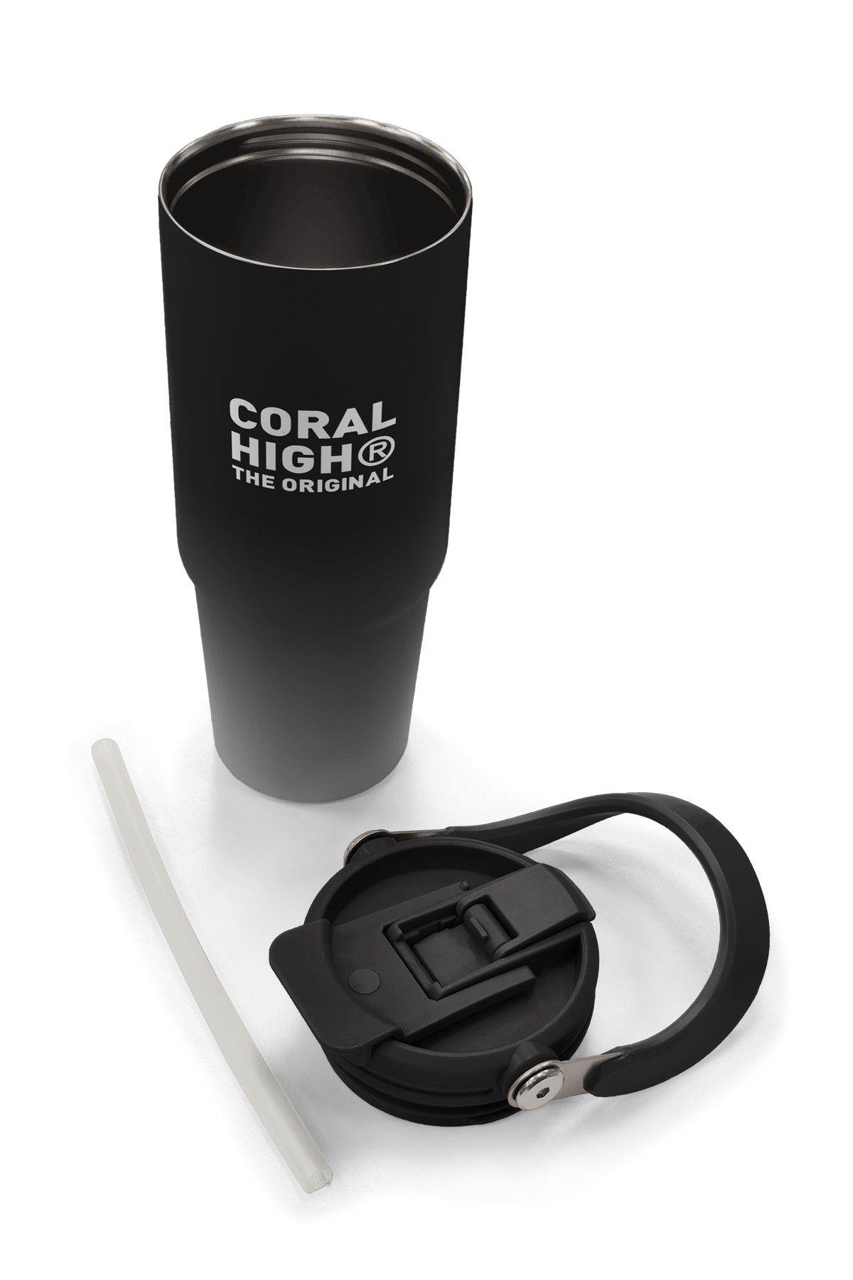 Coral High 900 ml Erkek Çocuk Siyah Gri Gamer Desenli Çelik Termos /Matara - 38744
