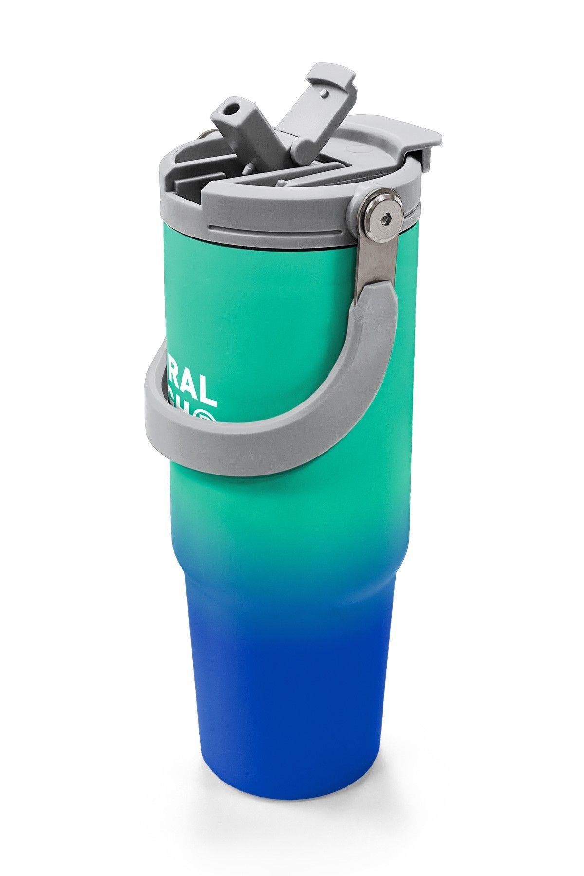 Coral High 900 ml Erkek Çocuk Yeşil Saks Renk Geçişli Çelik Termos /Matara - 38725