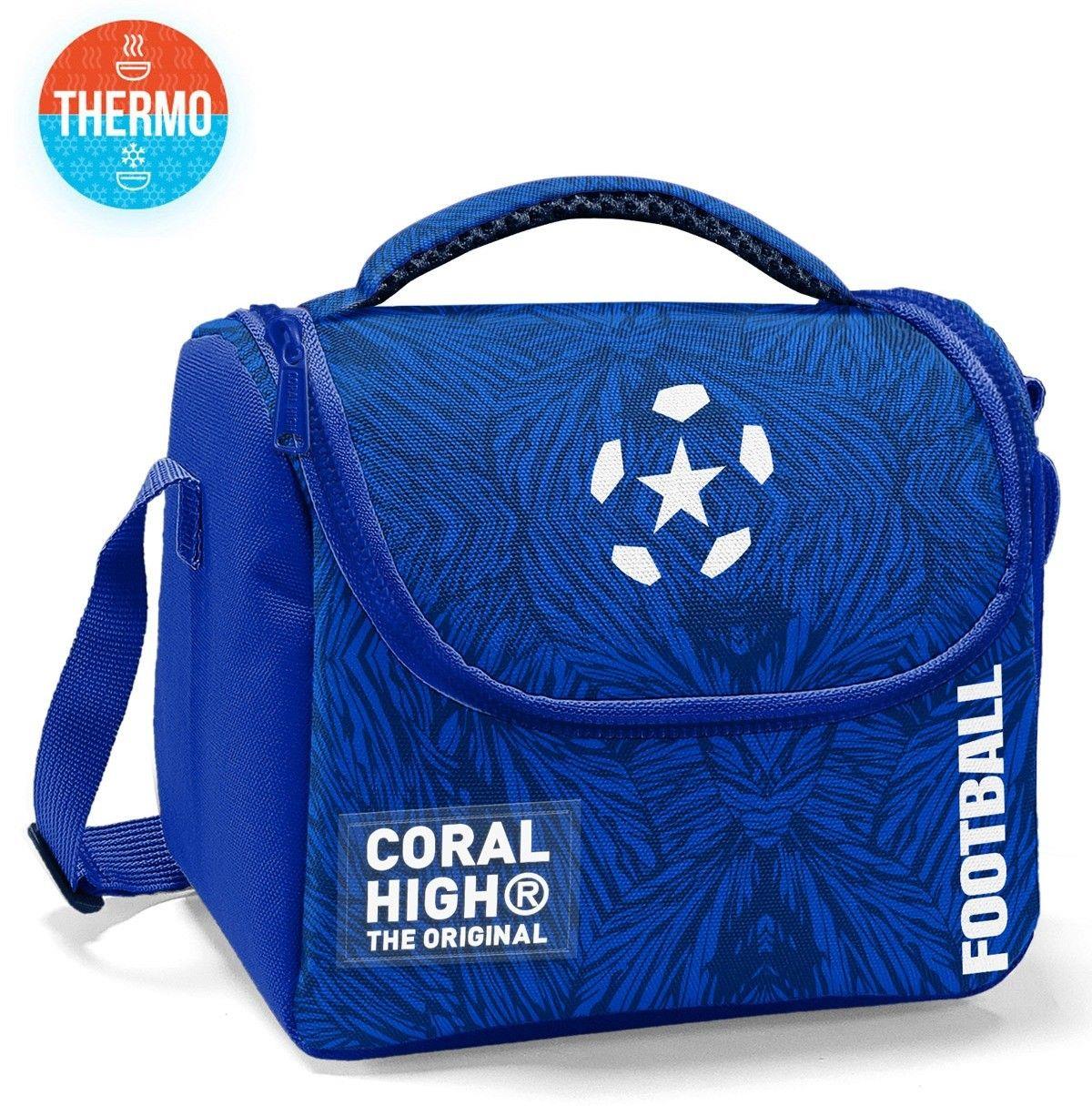 Coral High Beslenme Çantası 22797, Erkek Çocuk, Lacivert Mavi Futbol, Isı Yalıtımlı 22797