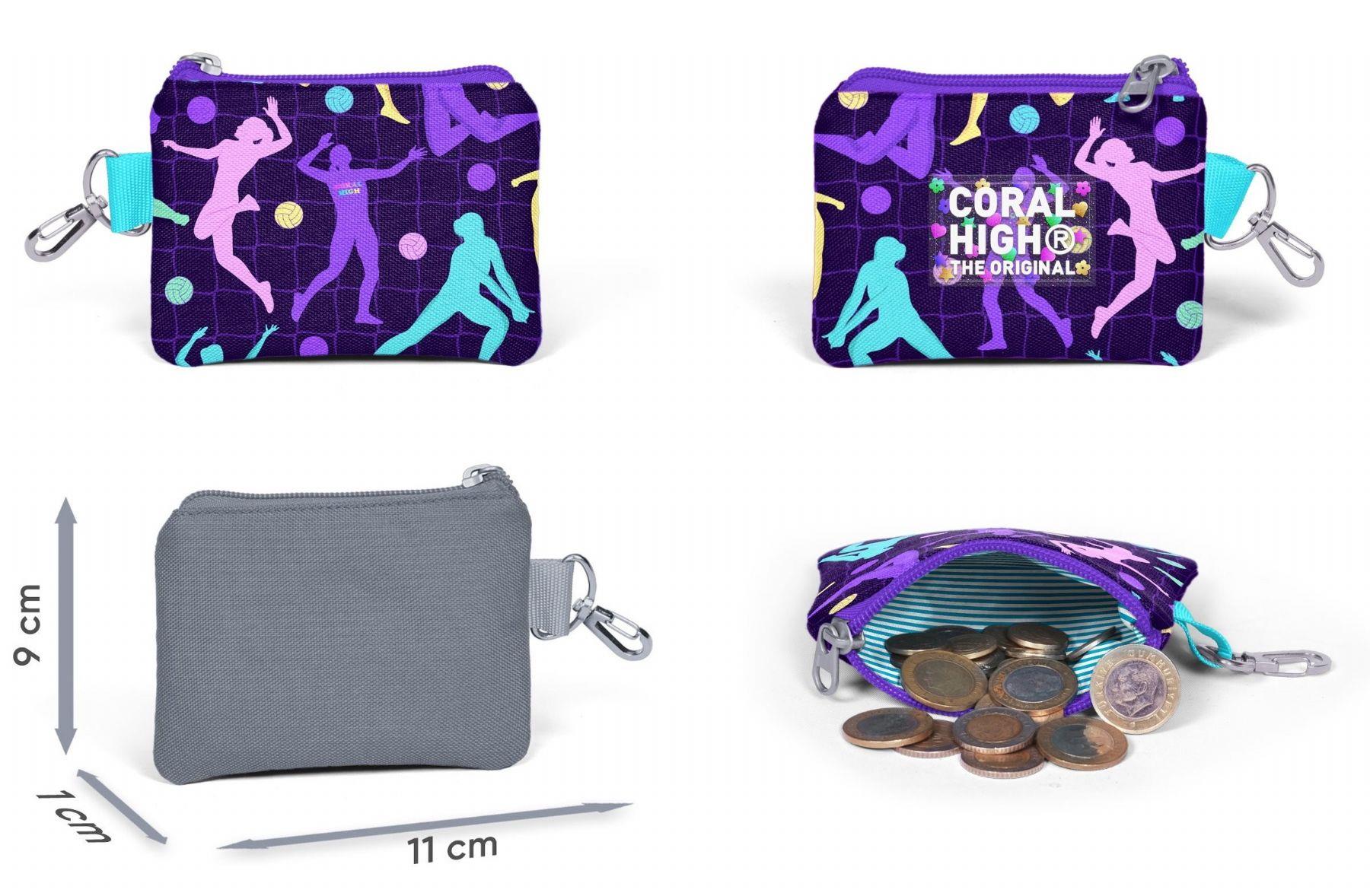 Coral High Beşli İlkokul/Ortaokul Çanta Seti - Mor Voleybol - Kız Çocuk