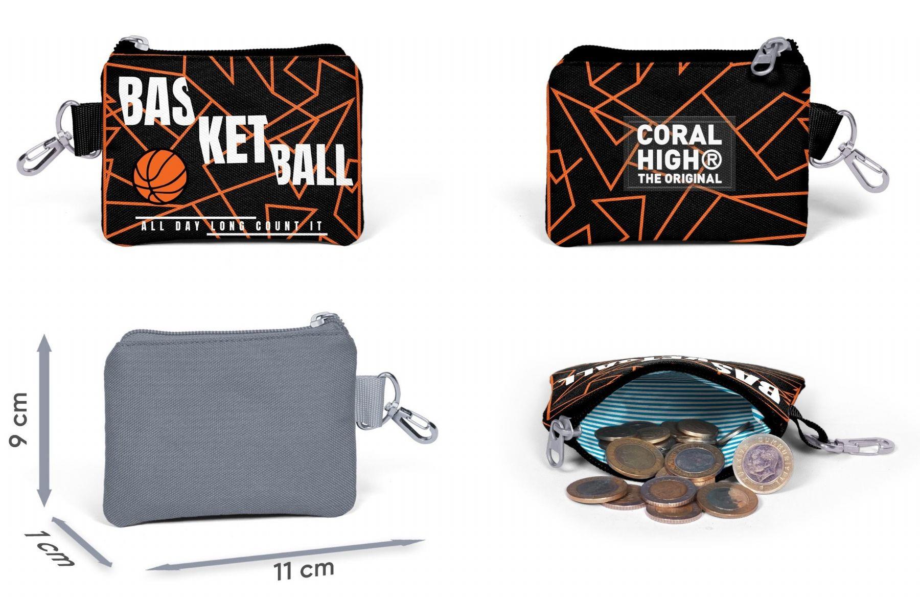 Coral High Beşli İlkokul/Ortaokul Çanta Seti - Siyah Basketbol - Erkek Çocuk