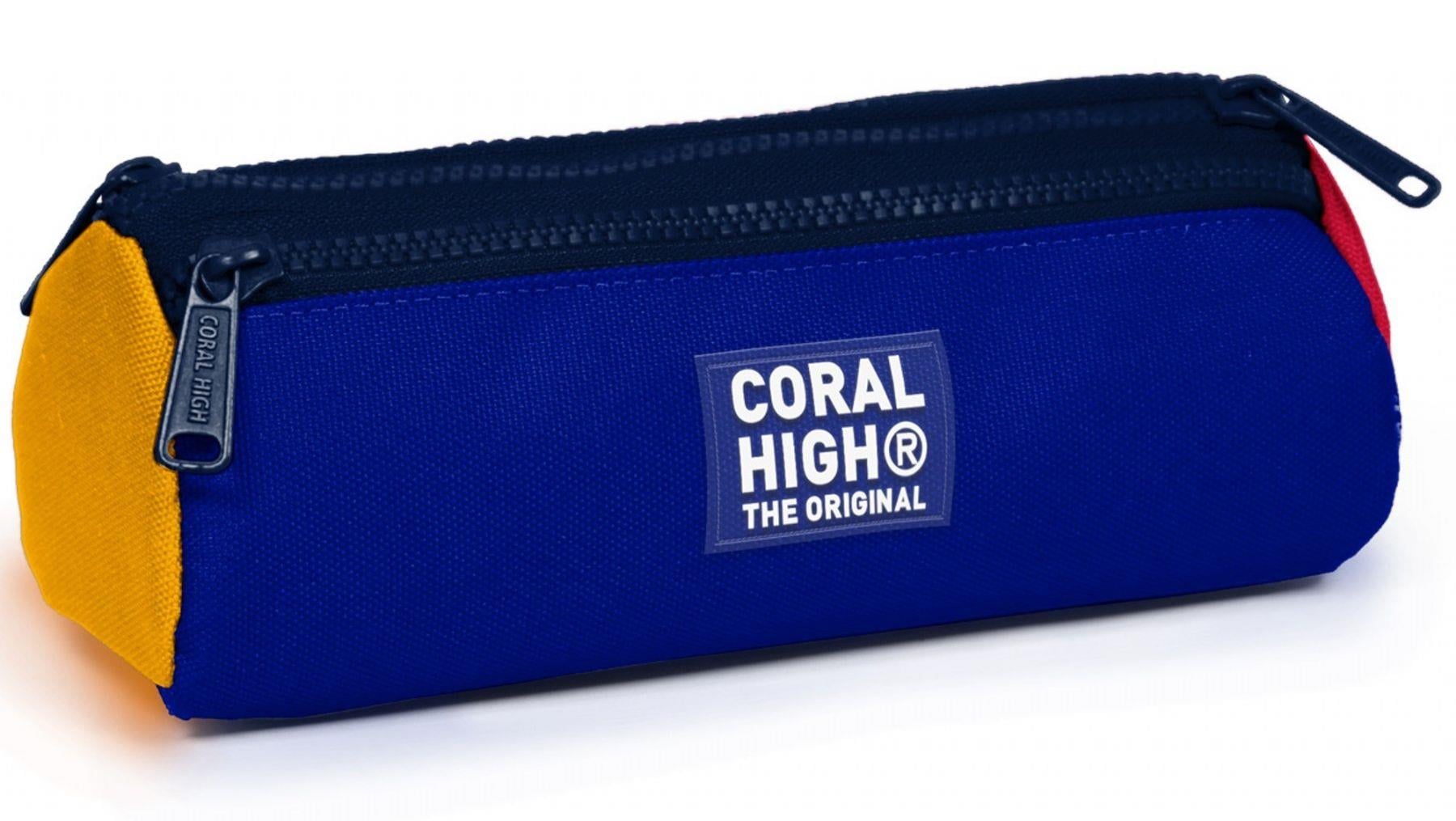 Coral High Erkek Çocuk Lacivert Çizgi Desenli Üç Gözlü Okul Kalem Çantası 31022