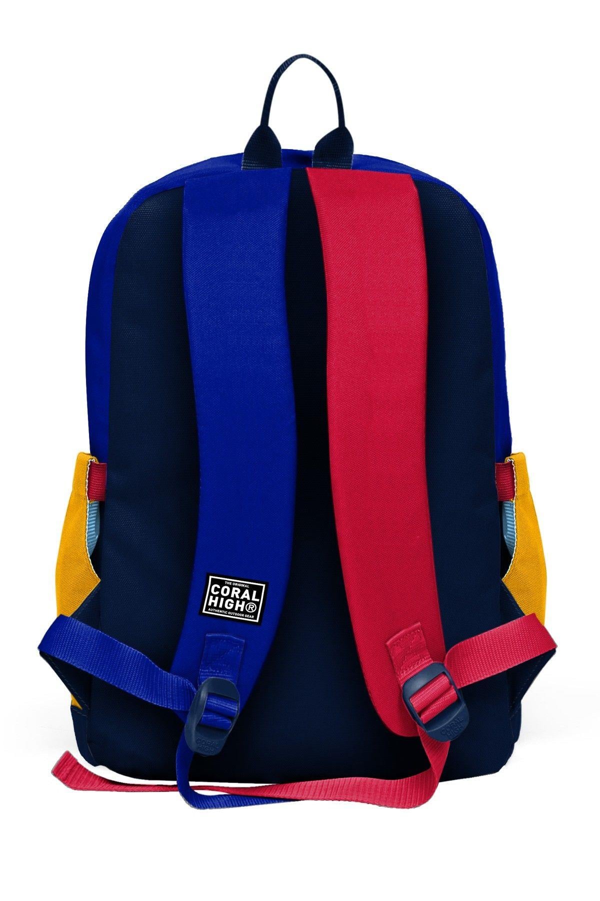 Coral High Erkek Çocuk Lacivert Çizgi Desenli İlkokul Sırt Çantası (Dört Bölme) 33222