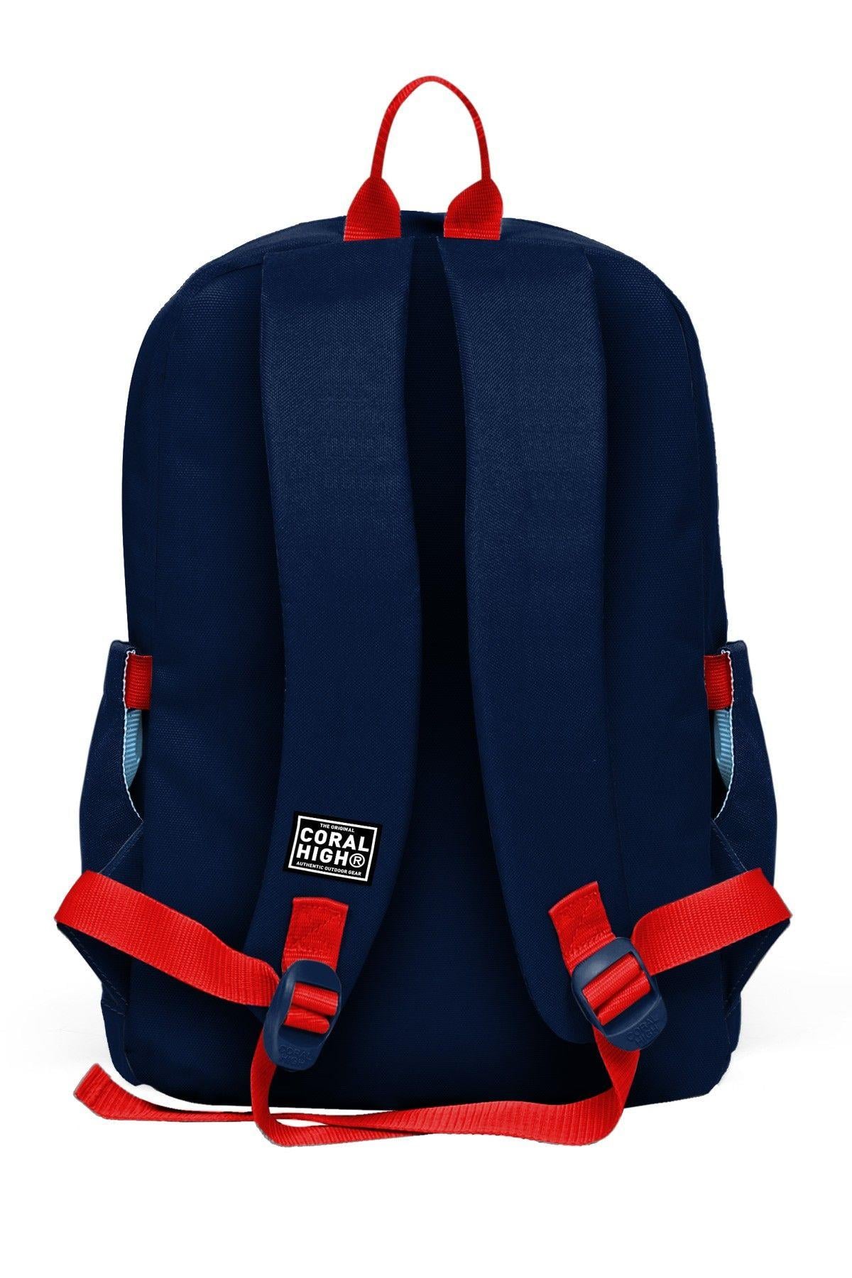 Coral High Erkek Çocuk Lacivert Kırmızı Little Dude Baskılı İlkokul Sırt Çantası (Dört Bölme) 33219