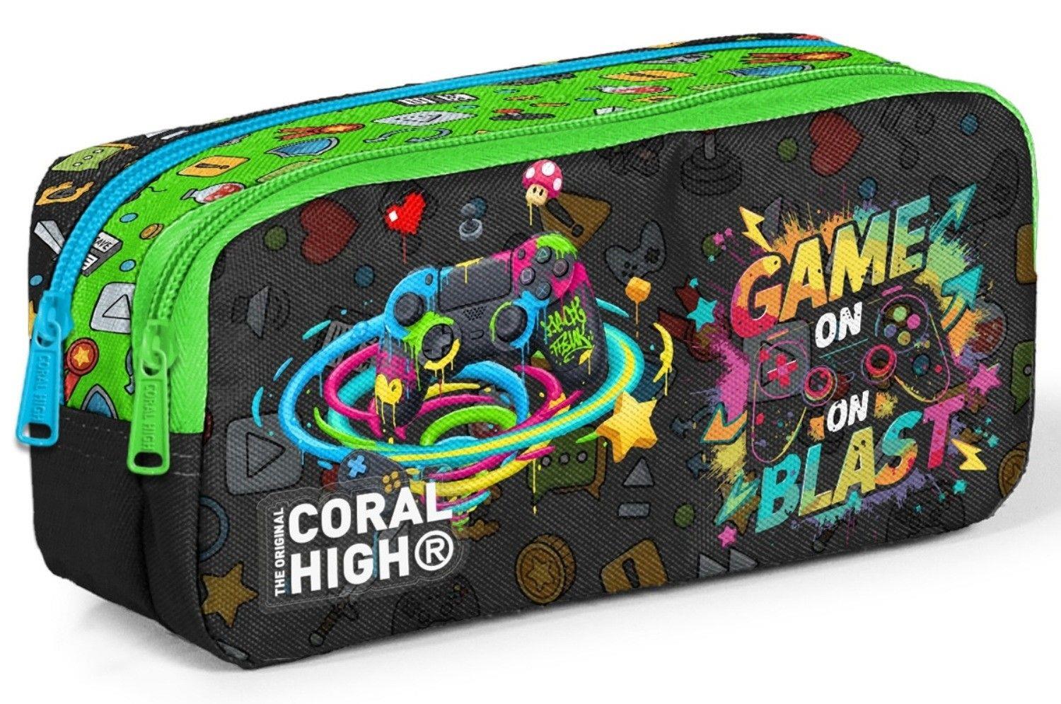 Coral High Erkek Çocuk Oyun Baskılı İki Bölmeli Kalem Çantası/Kalemlik 31058