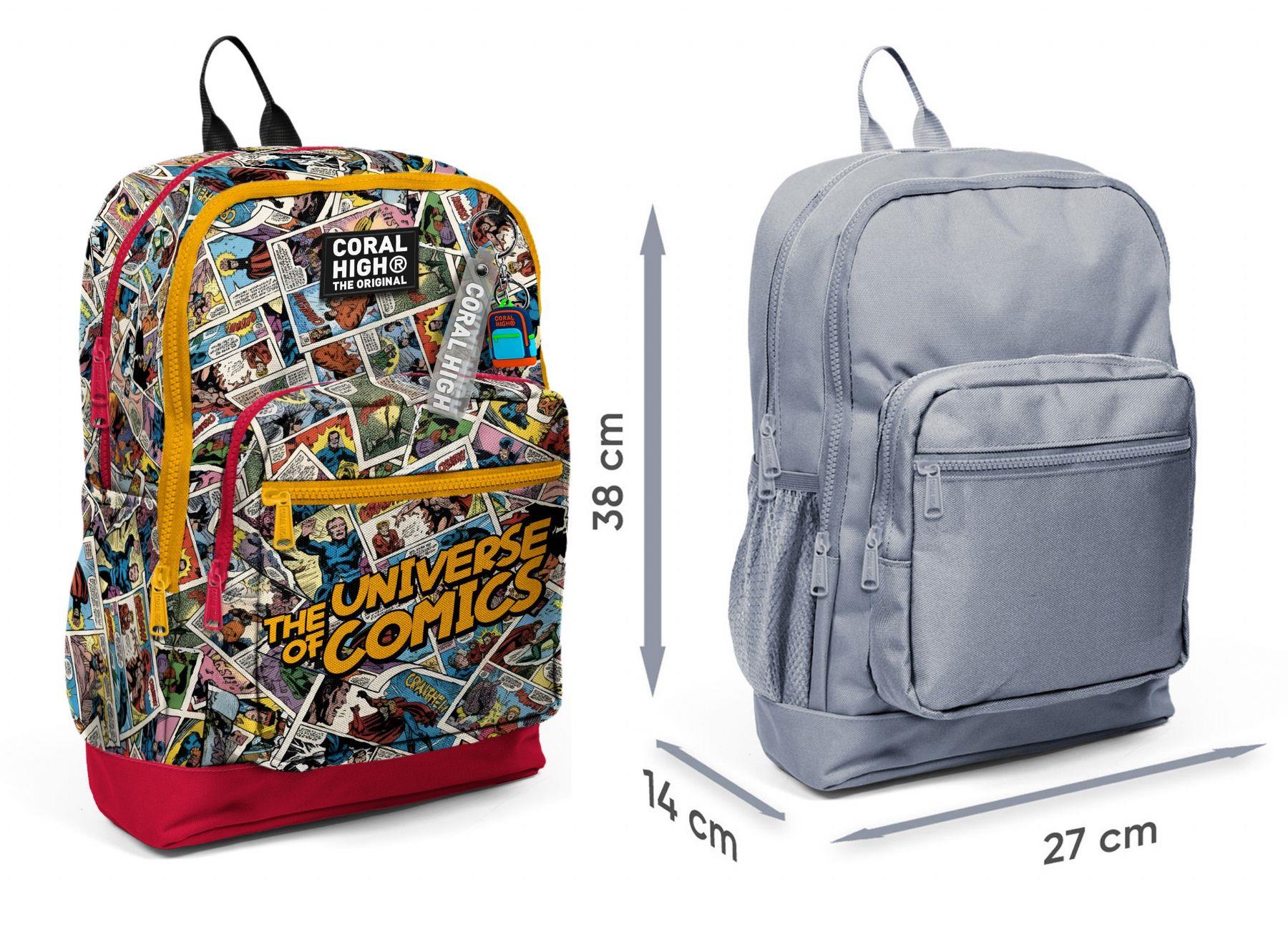 Coral High Erkek Çocuk Sarı Çizgi Roman Desenli İlkokul Sırt Çantası (Dört Bölme) 33215