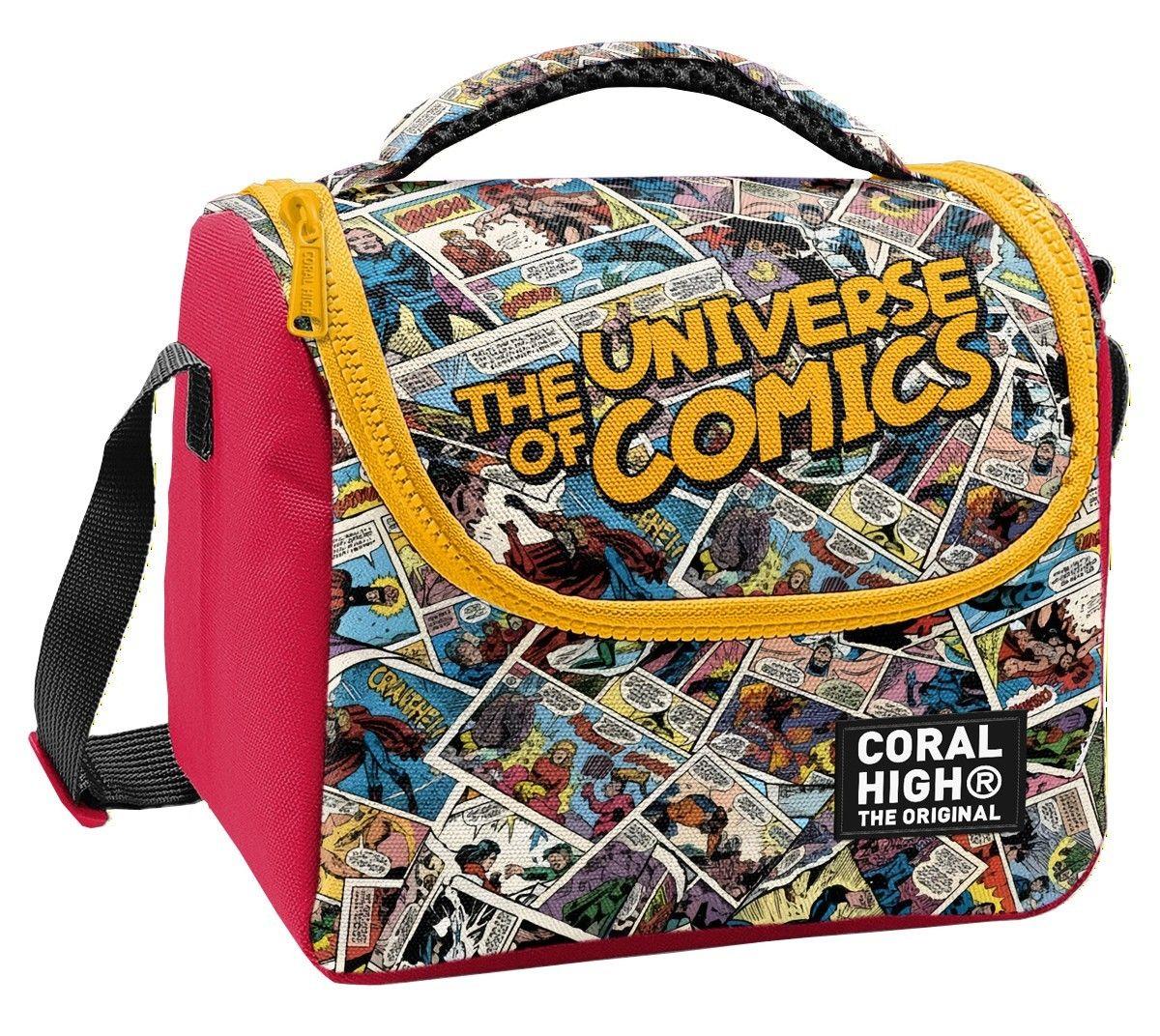 Coral High Erkek Çocuk Sarı Çizgi Roman Desenli Isı Yalıtımlı Beslenme Çantası 37115
