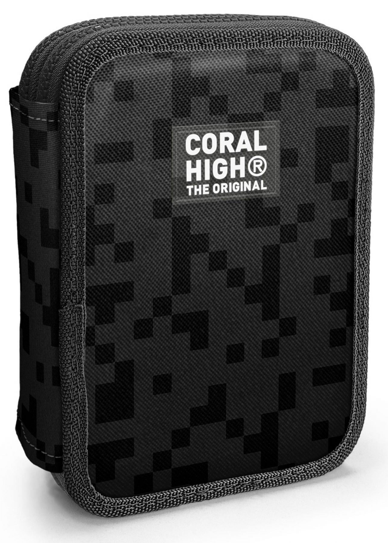 Coral High Erkek Çocuk Siyah Blok Desenli Katlı Organizer Kalemlik (Kalem Kutusu) 31118